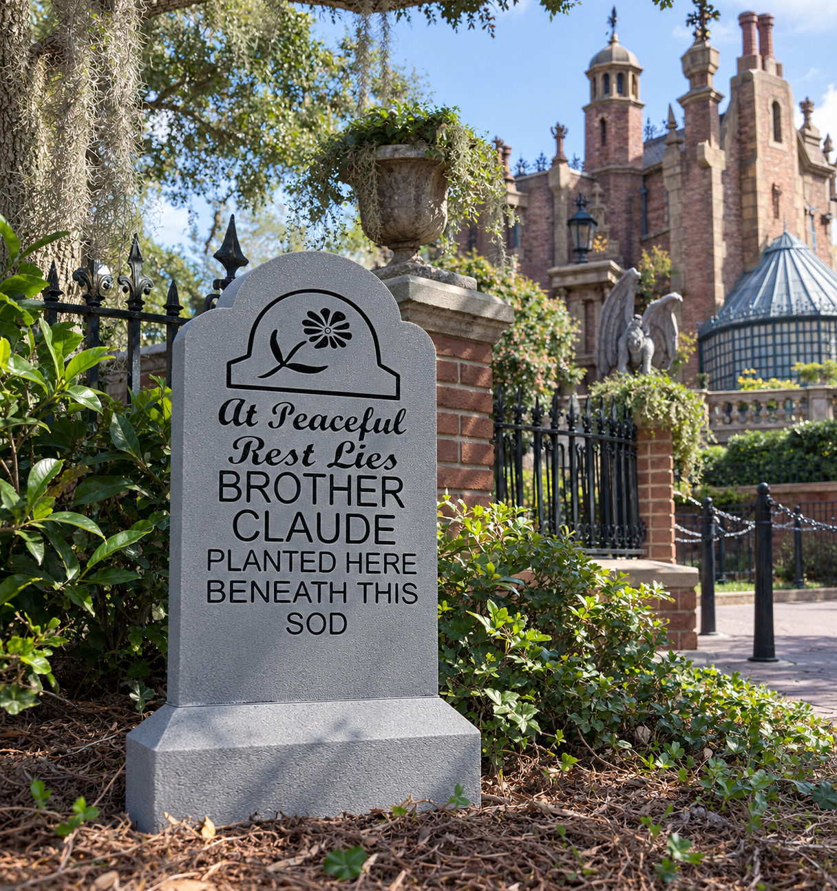 Haunted Mansion Tombstone Brother Claude Replica Halloween Disney Indoor/Outdoor