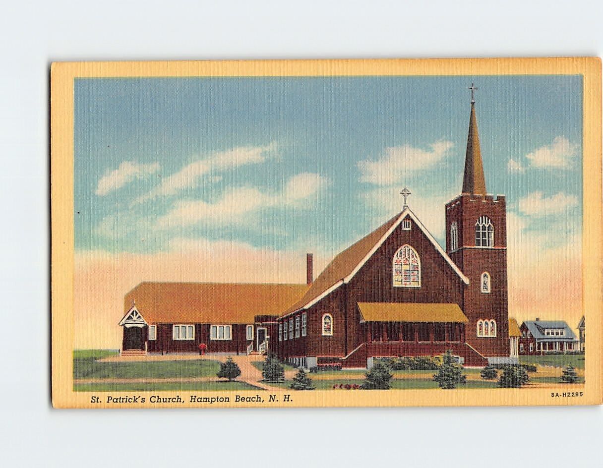 Postcard St. Patricks Church Hampton Beach Hampton New Hampshire USA