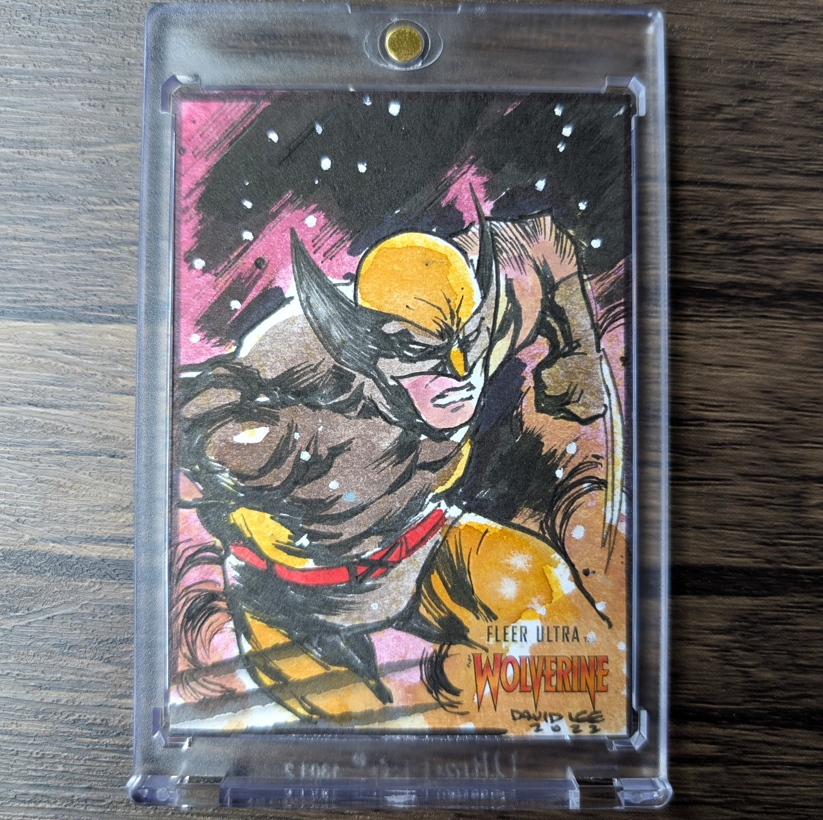 2023 Fleer Ultra Wolverine Sketch Card /1 David Lee Signed Rare & True 1 of 1