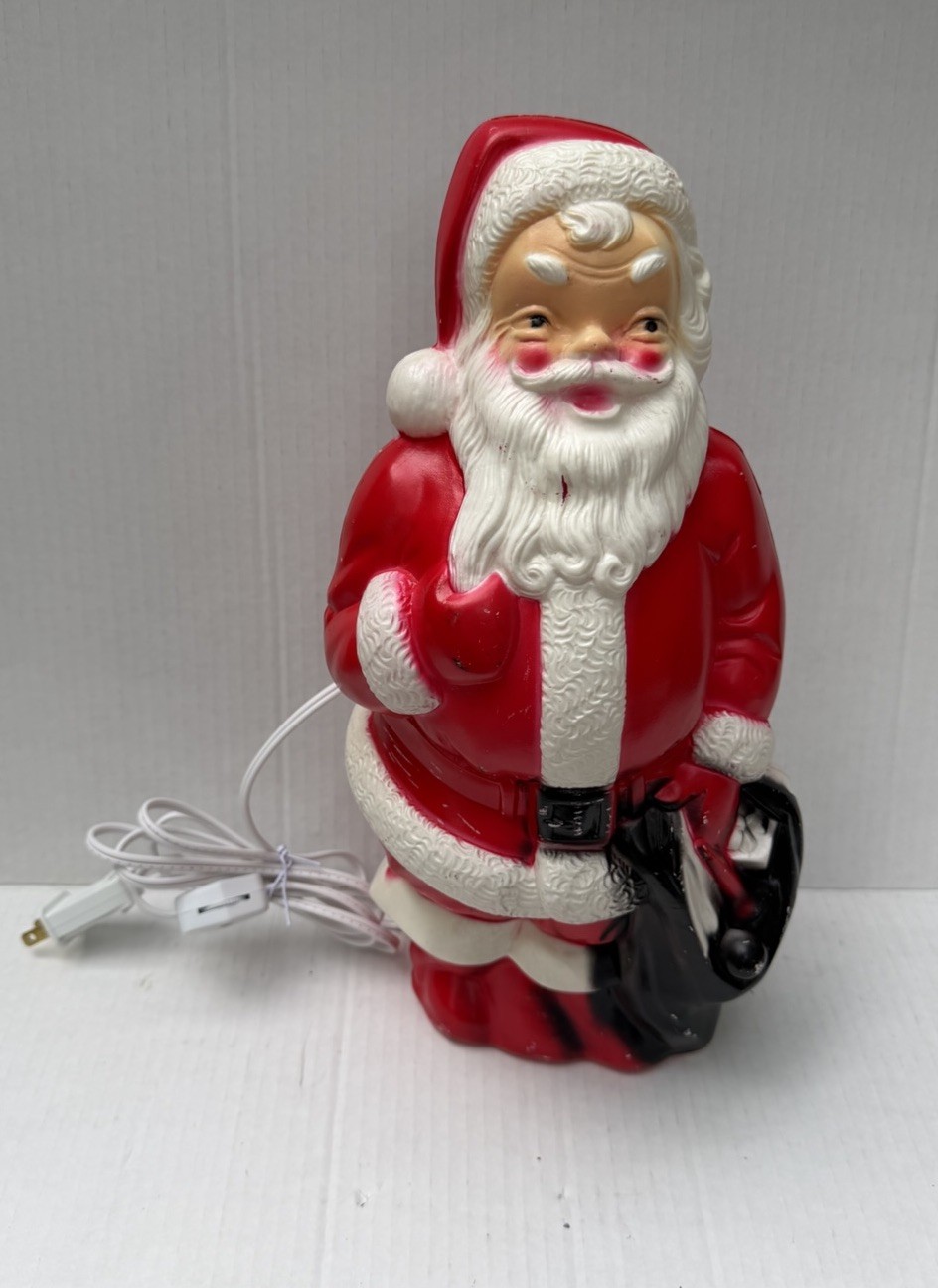 Vintage 1968 Empire 13 Santa Claus Blow Mold  Light-Up Tabletop USA Updated LED
