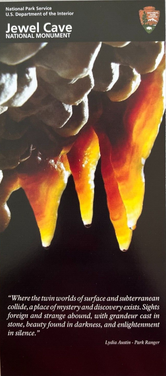 New JEWEL CAVE NM - SD    NATIONAL PARK SERVICE RACK CARD Unigrid/Brochure   NPS