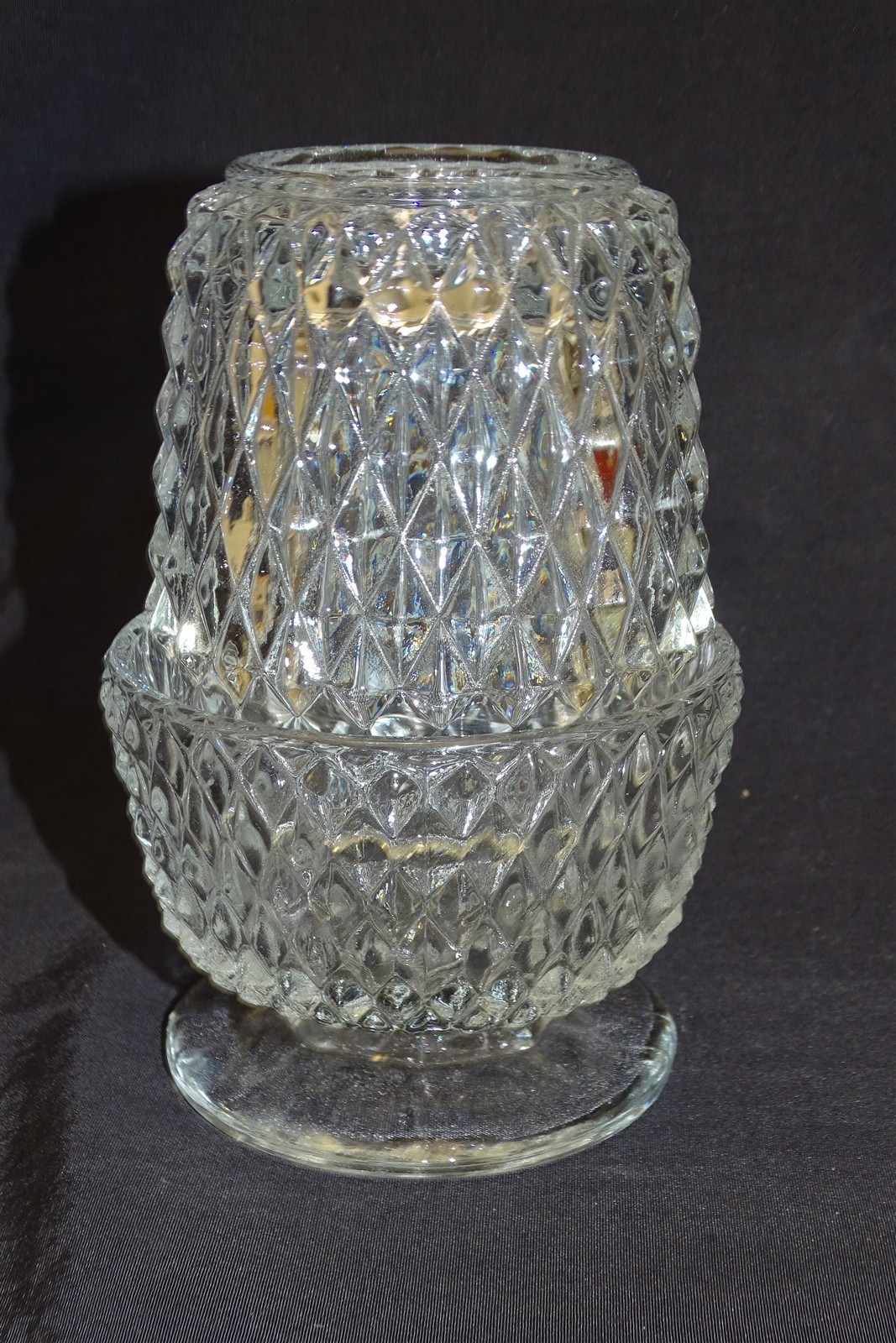 Indiana Diamond Point Crystal Fairy Lamp 5 1/4\