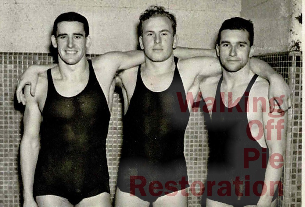 Three 1940s Wrestlers in the Shower (Blurry) 4x6 reprint Gay Estate Collection