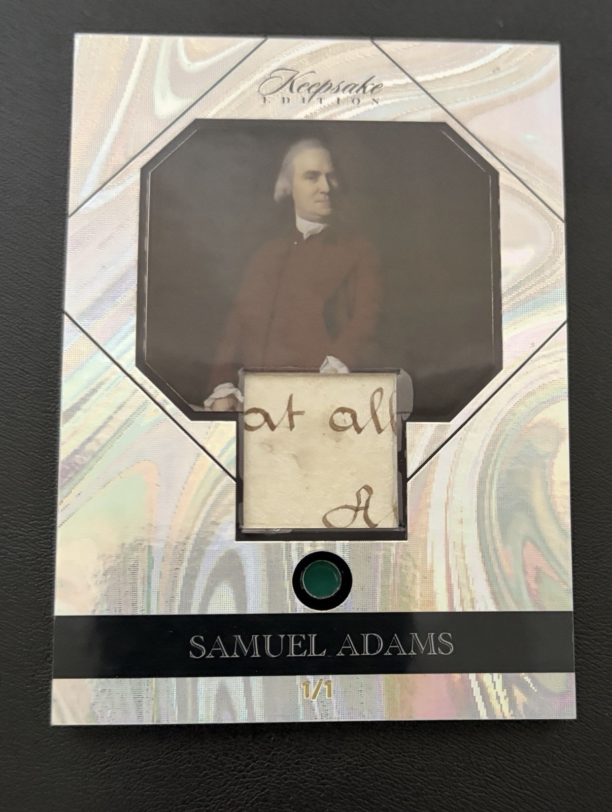 2023 Keepsake Edition Samuel Adams Authentic Document + Green Onyx Gem #1/1