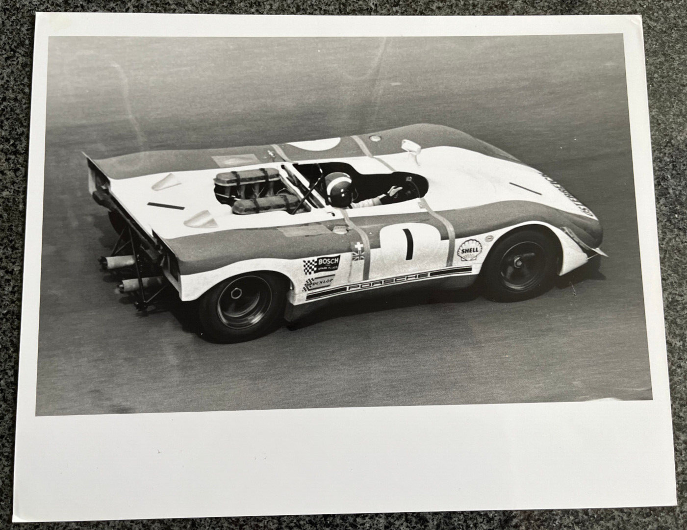 PORSCHE 908 /2 FLOUNDER JO SIFFERT WATKINS GLEN OFFICIAL PRESS PHOTO 1969 RARE