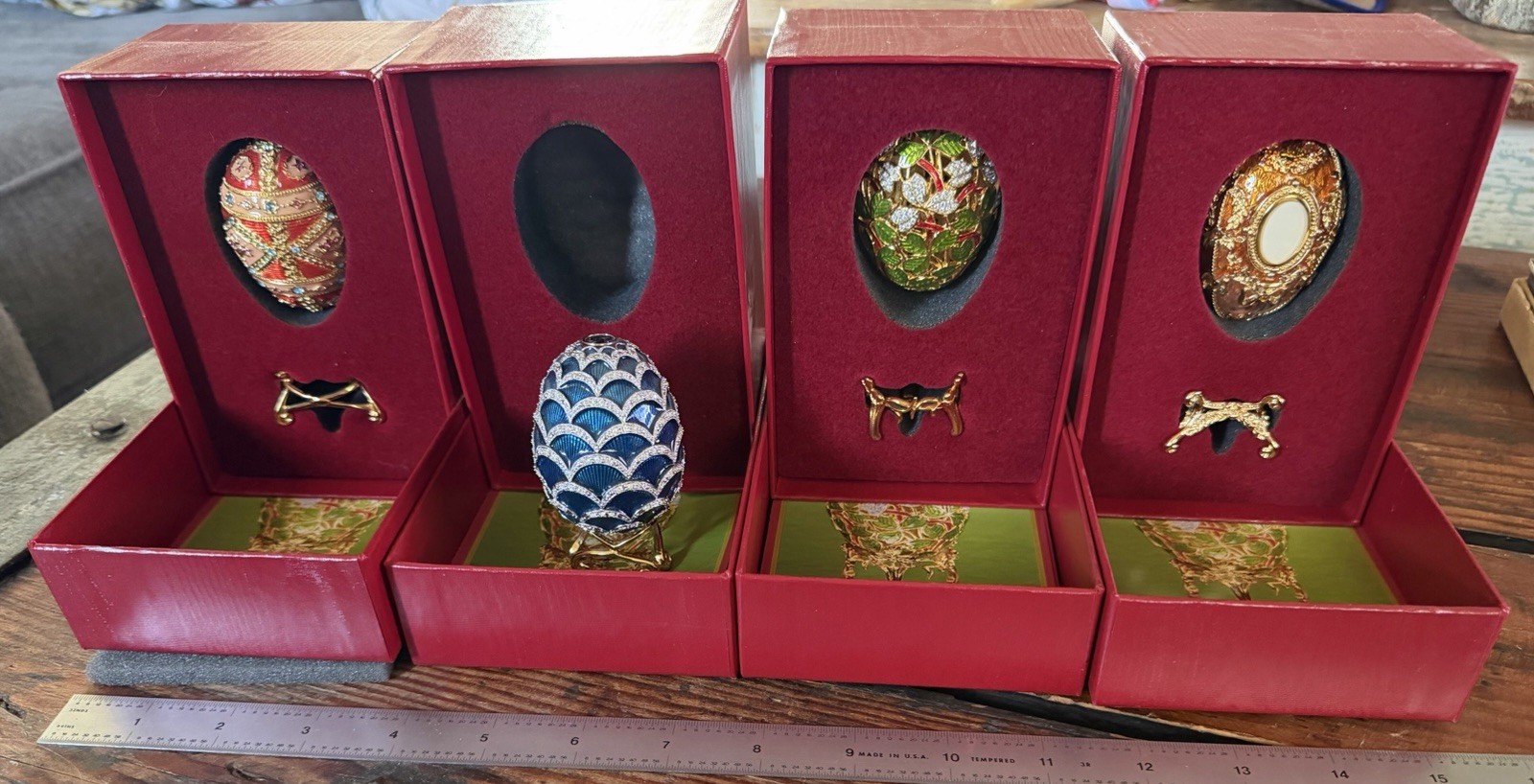 Joan Rivers Imperial Treasures Four Seasons Eggs Complete Set 4 Boxed COA QVC