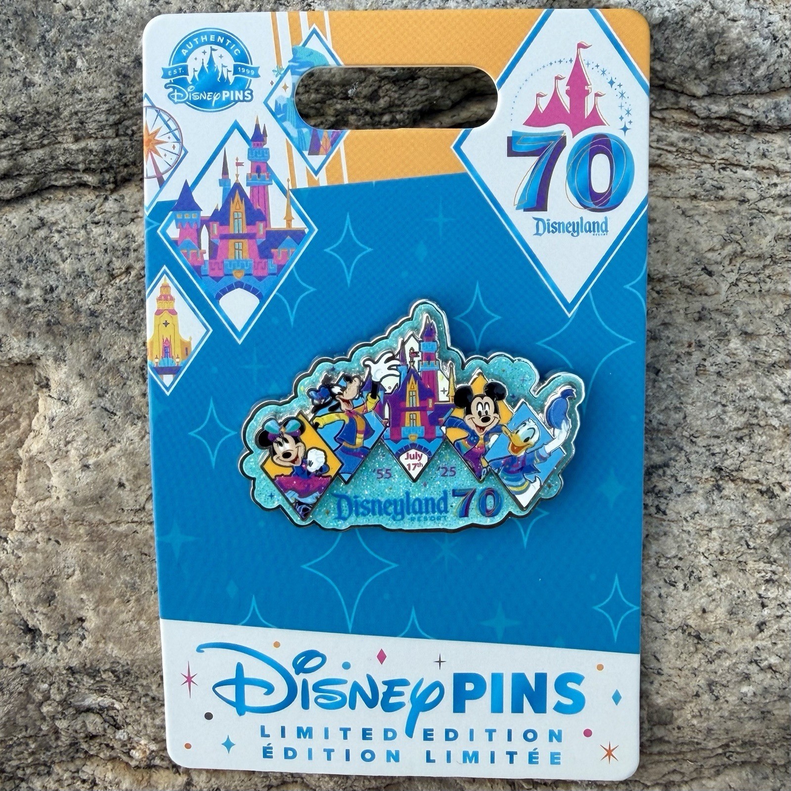 Disneyland 70th Dated July 17 2025 Mickey & Friends CM LE Pin - Cast Member Ex.