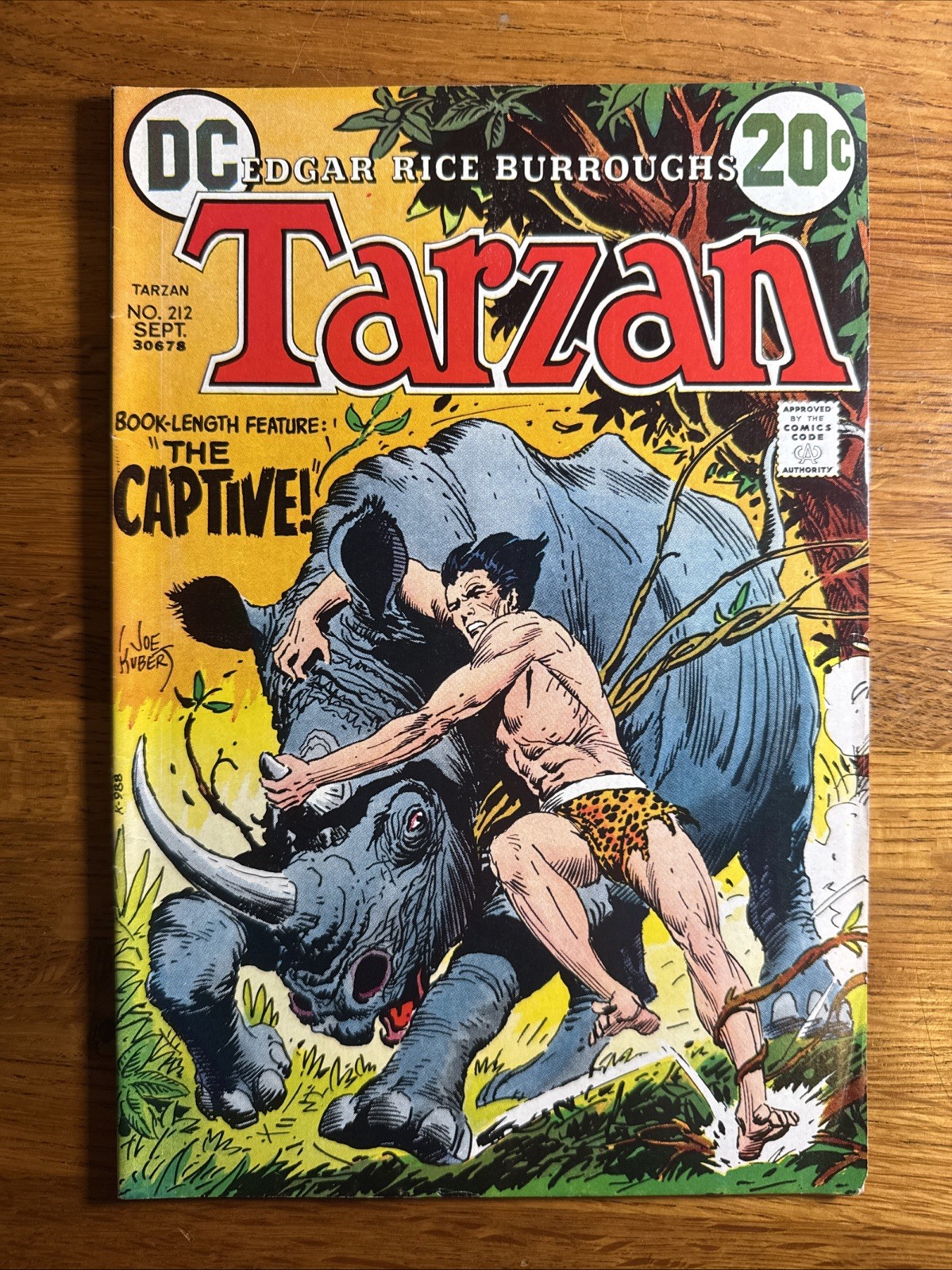 Tarzan 212 1972 DC Comics The Captive Joe Kubert Art 🔑 Collectible