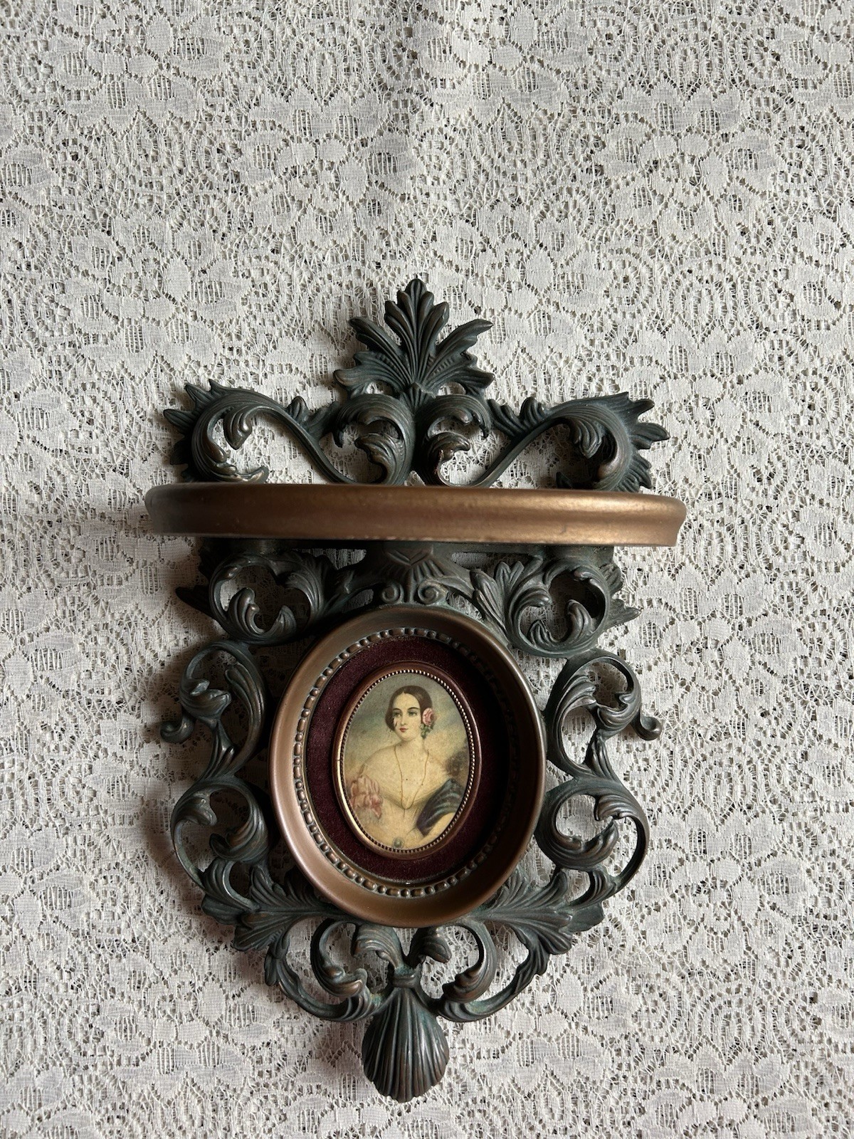 Vintage Cameo Creations Wall Shelf Sconce Isabella Montgomery by George Romney Vintage Cameo Creations Wall Shelf Sconce Isabella Montgomery by George Romney
