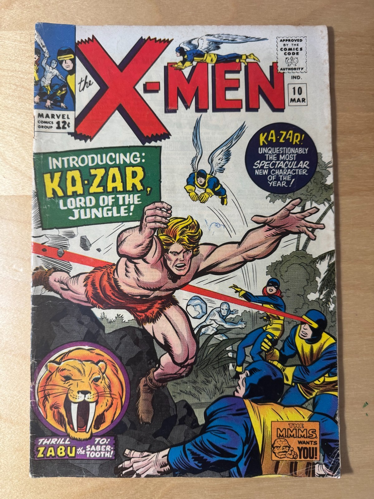 X-Men (1963) #10 1965 - 1st Kazar appearance in Silver Age X-Men (1963) #10 1965 - 1st Kazar appearance in Silver Age