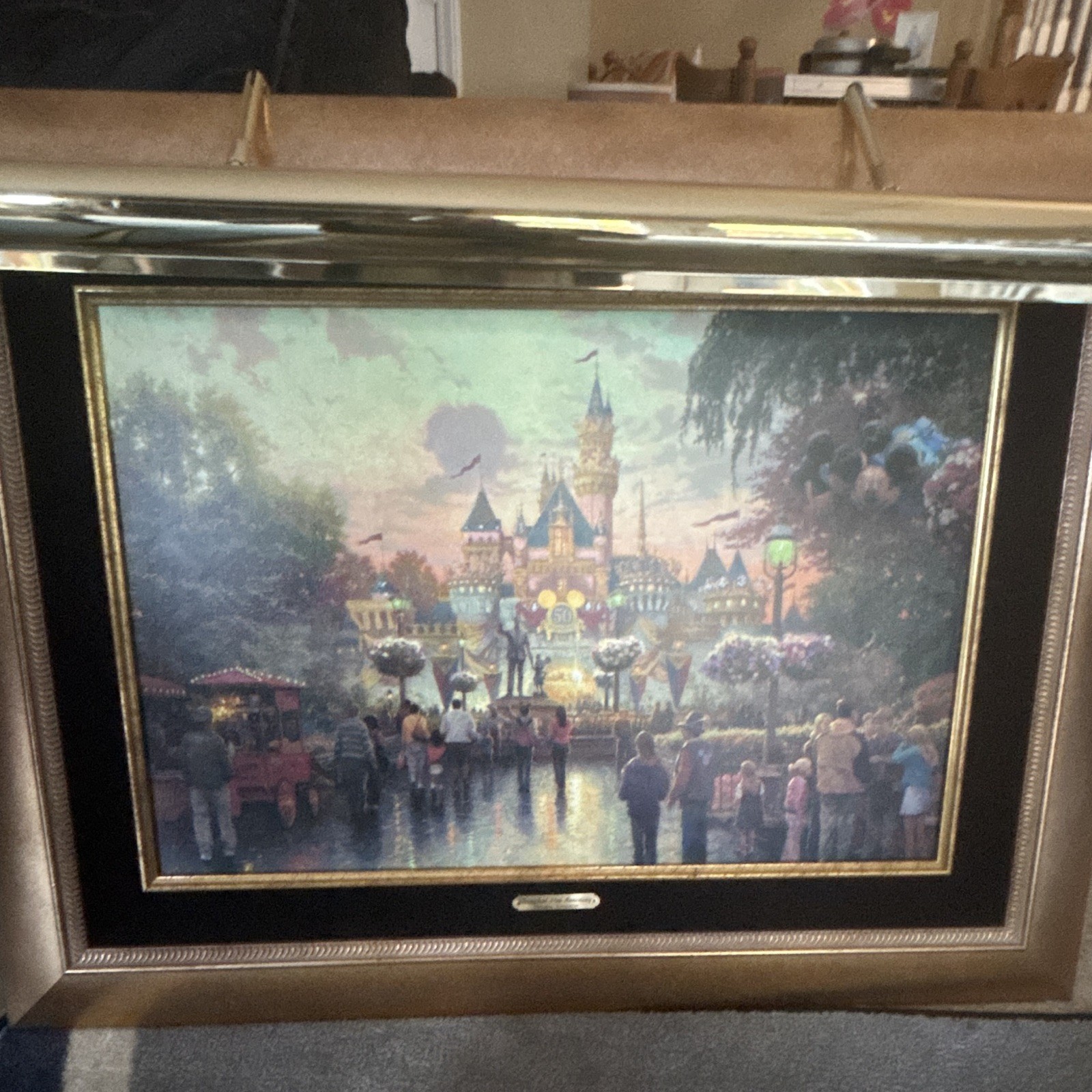Thomas Kinkade Disneyland 50th Anniversary Publisher Proof Framed Print 2005