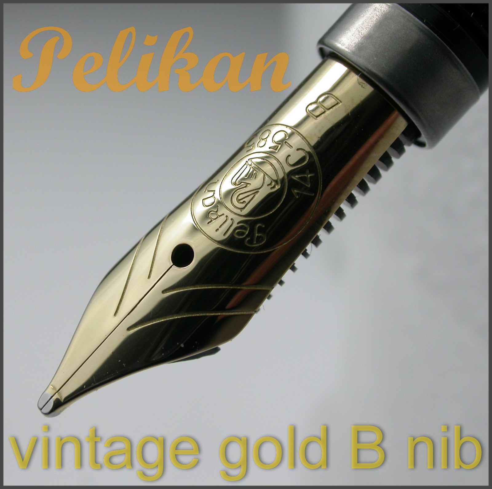 PELIKAN M400 FLEXIBLE VINTAGE OLD STYLE 14C 585 BROAD GOLD NIB FOUNTAIN PEN B