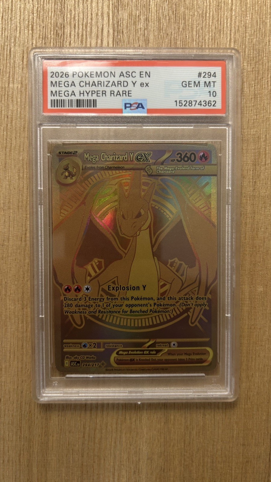 2026 POKEMON ASC EN-ASCENDED HEROES MEGA HYPER RARE MEGA CHARIZARD Y EX PSA 10