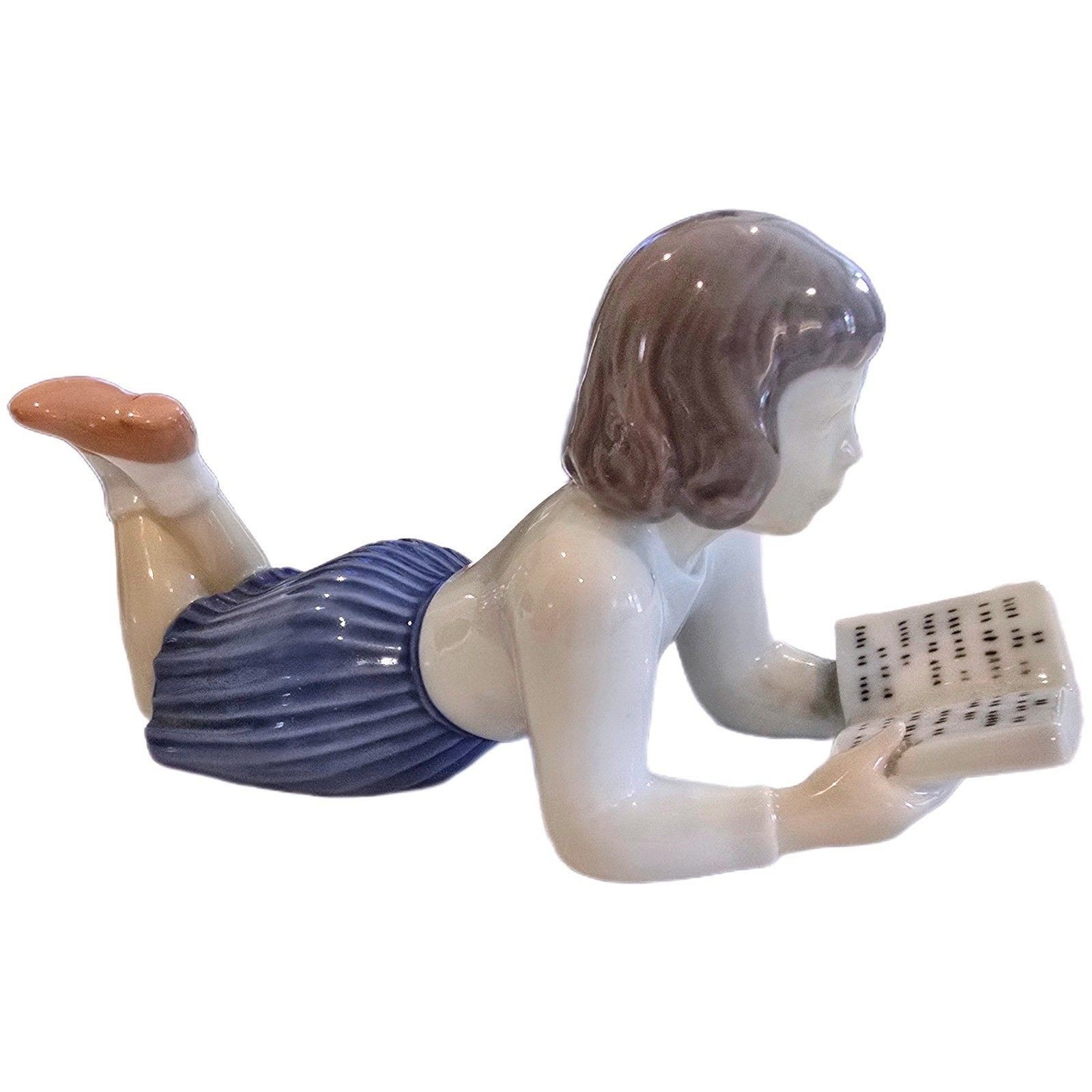 Vintage 1952-57 B&G 2304 Merete Girl Reading Book Porcelain Figurine Denmark Vintage 1952-57 B&G 2304 Merete Girl Reading Book Porcelain Figurine Denmark