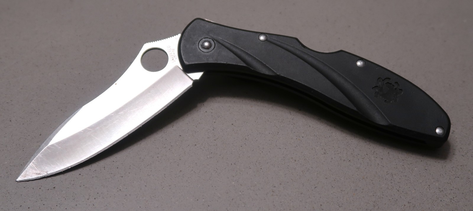 Rare Early Spyderco Vesuvius Lockback Knife VG-10 Seki City Japan C66PBK USED