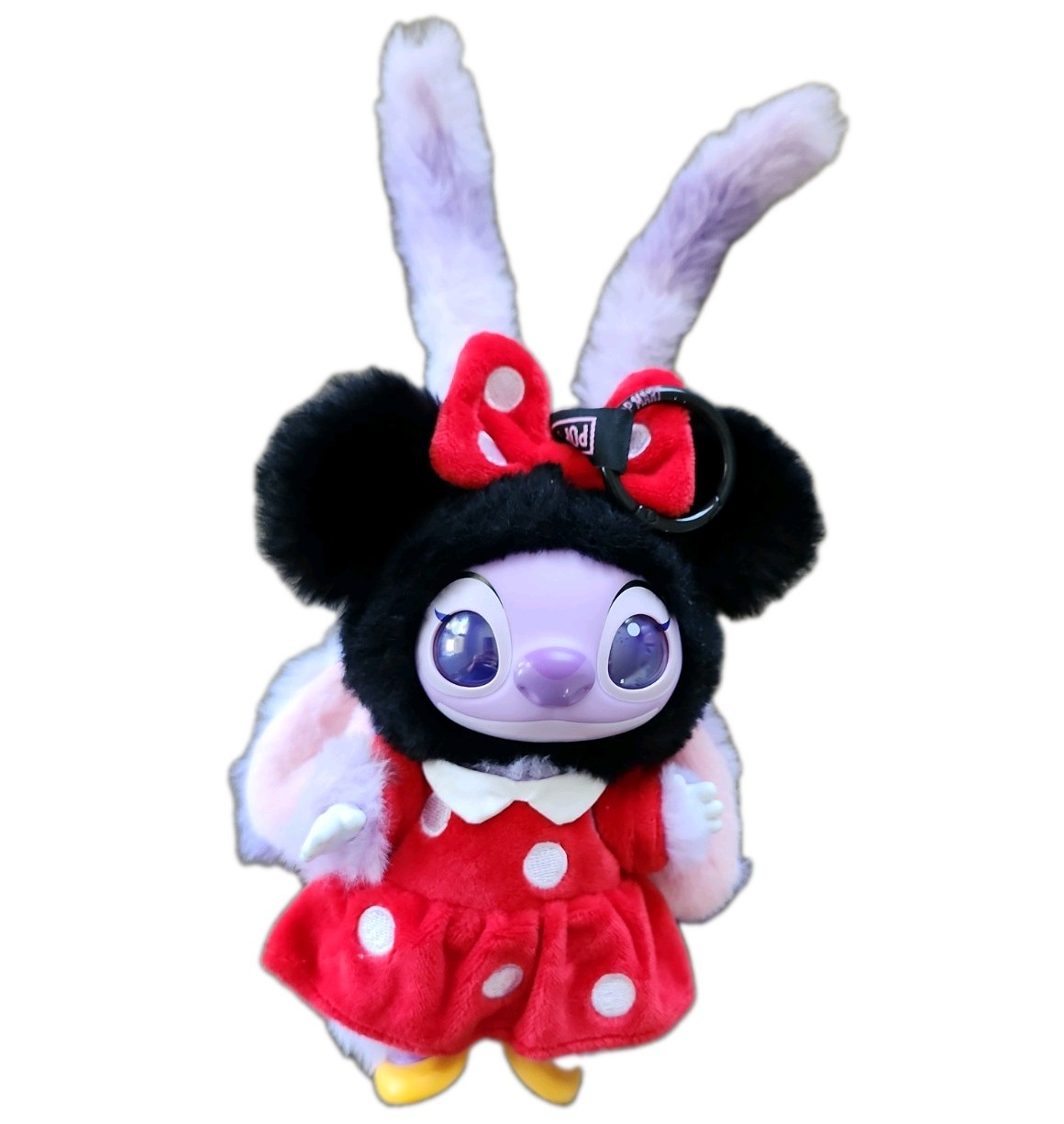 POP MART Disney Stitch Angel as Minnie Secret Rare Chase Vinyl Plush Keychain