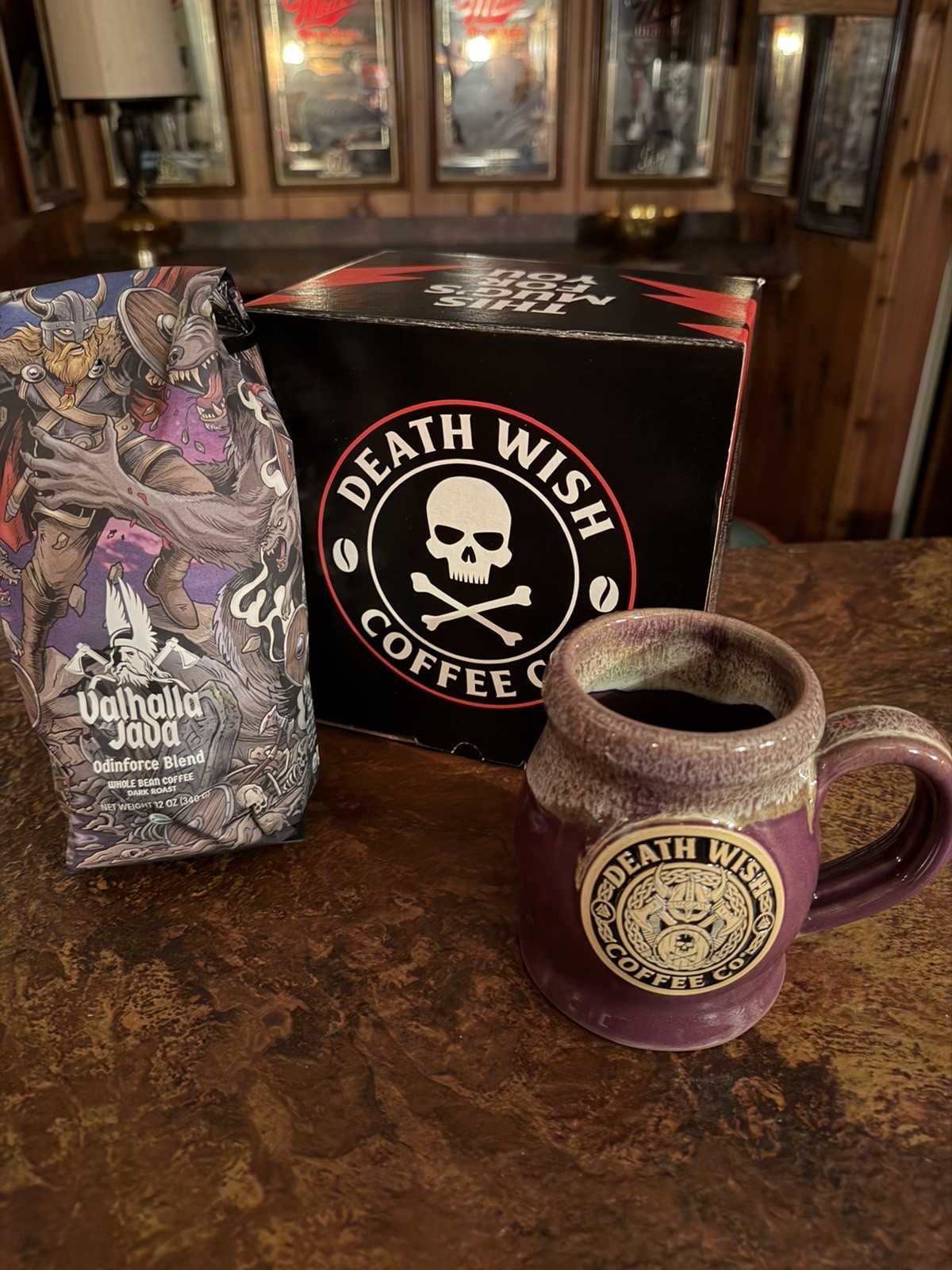 #326/1000 Sold Out Valhalla Java Death Wish Coffee Odinforce Mug Viking Set