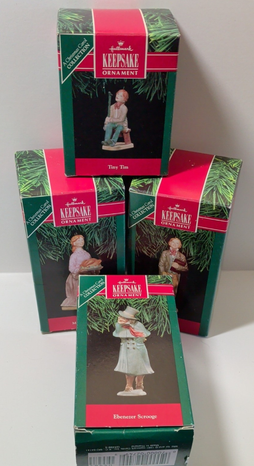 Hallmark Keepsake Ornament , Ebenezer Scrooge Bob and Mrs Cratchit and Tiny Tim