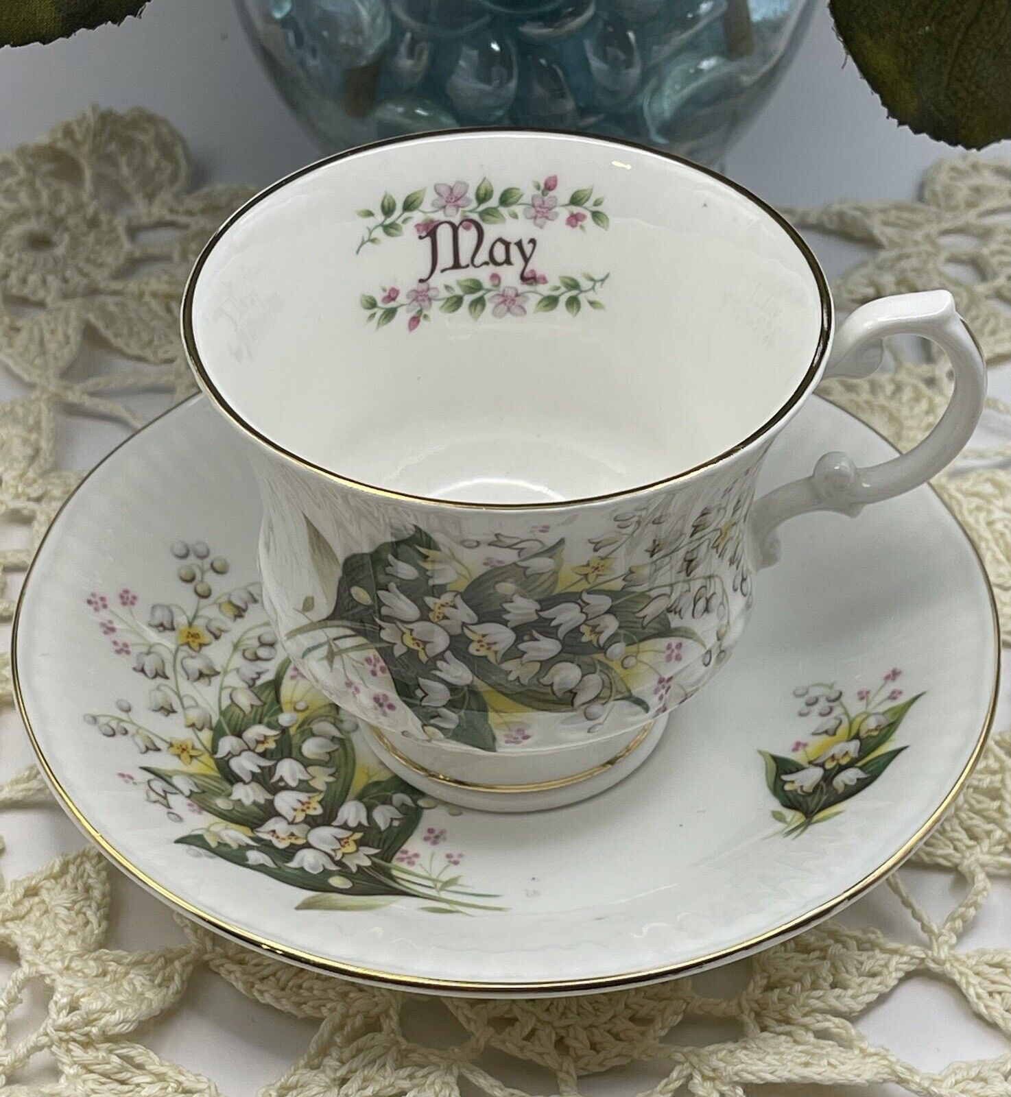 Elizabethan Staffordshire Tea Cup And Saucer Month May Lily of Valley