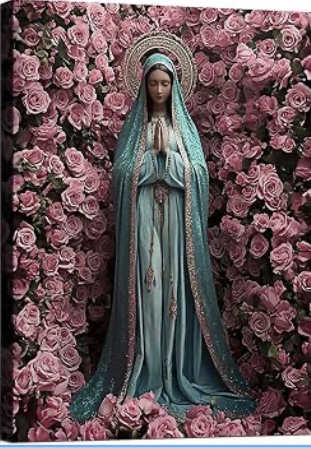Virgin Mary Art Wall Picture 12*16 Catholic Canvas Painting