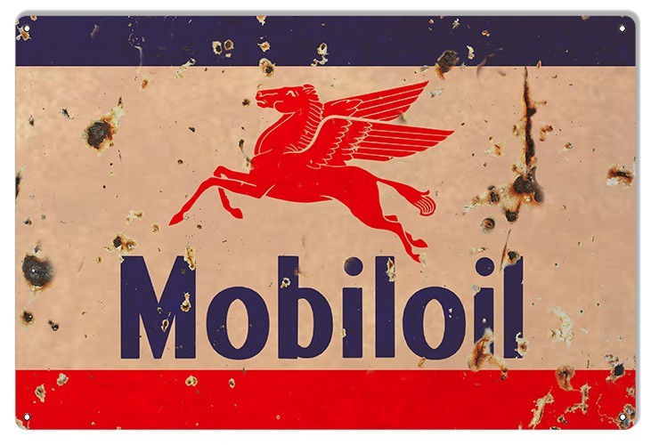 Aged Looking Mobiloil Sign 16″×24″