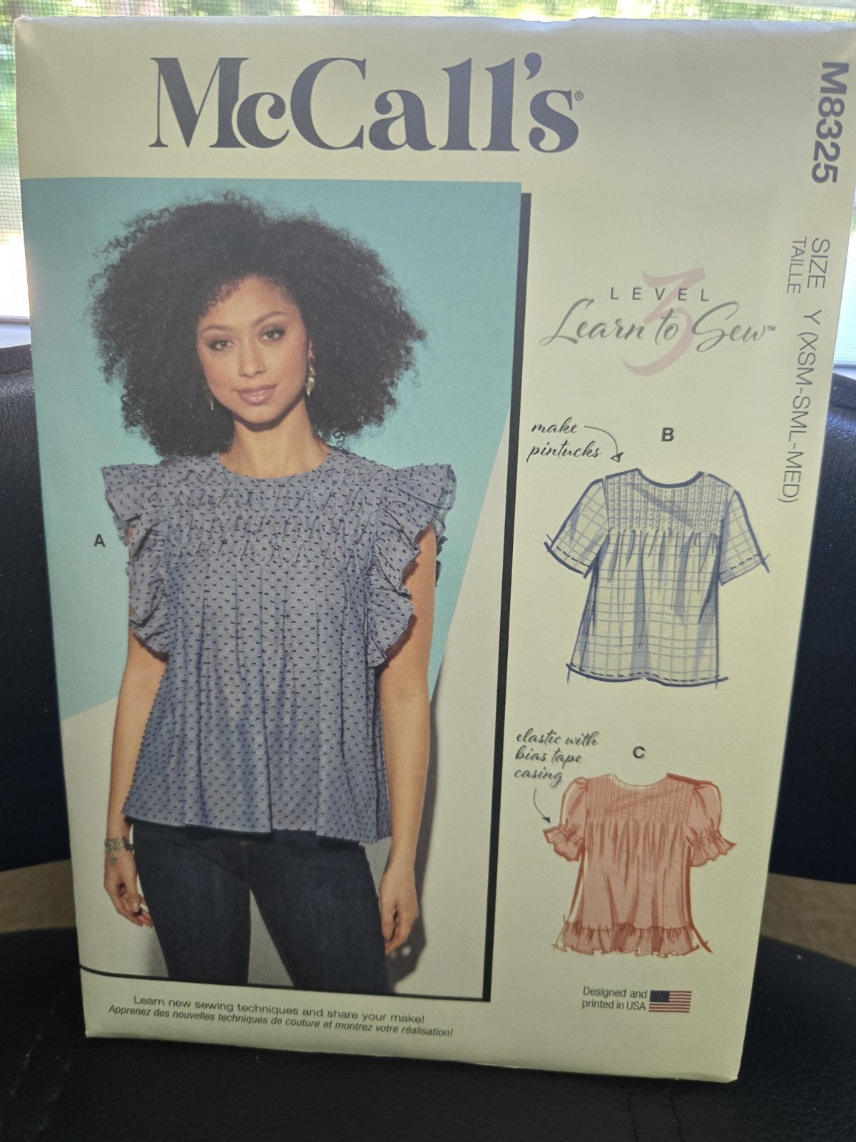 Misses\' Tops Sewing Pattern McCall\'s 8325 3 Variations Xs-S-Med