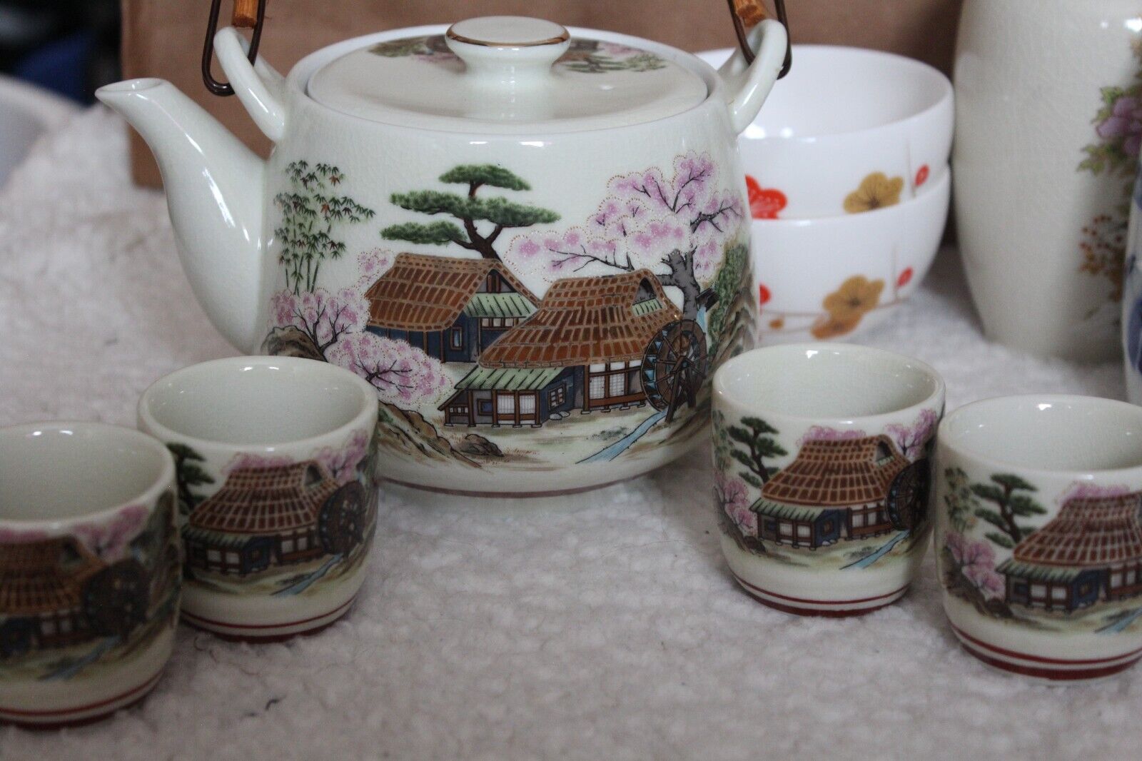 Vintage MCI - Japanese Tea Pot with 4 cups