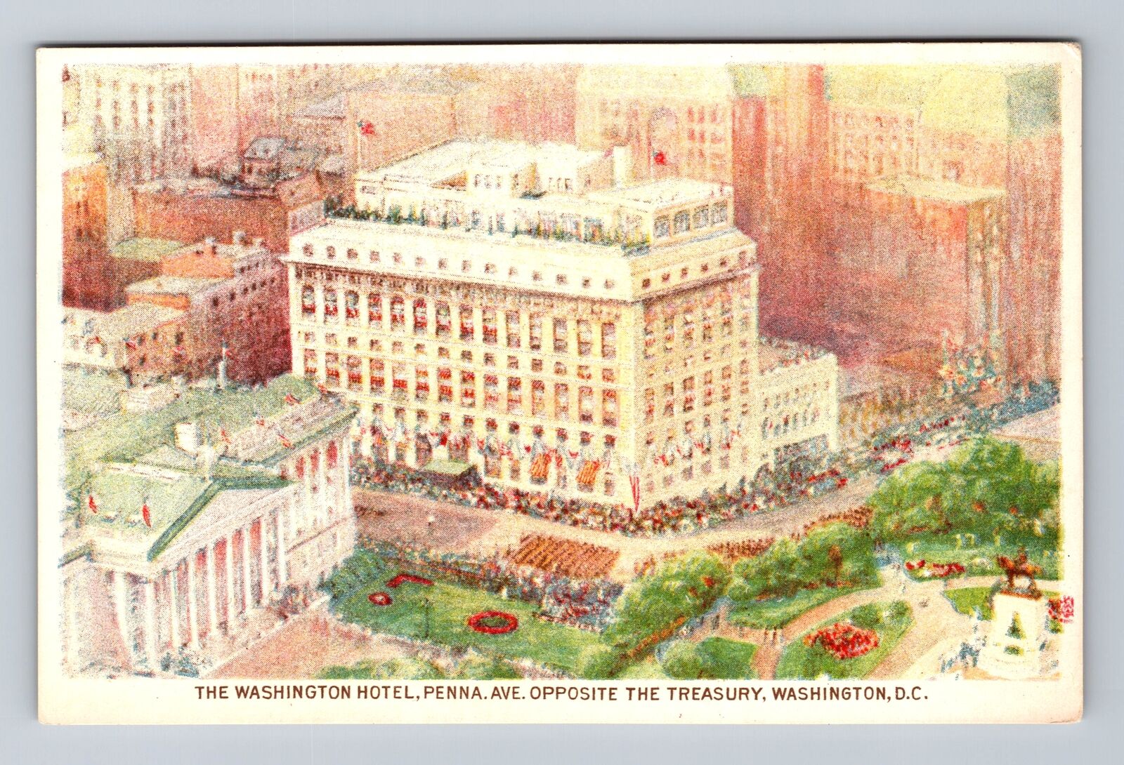 Washington DC, Washington Hotel, Advertising, Antique Vintage Postcard