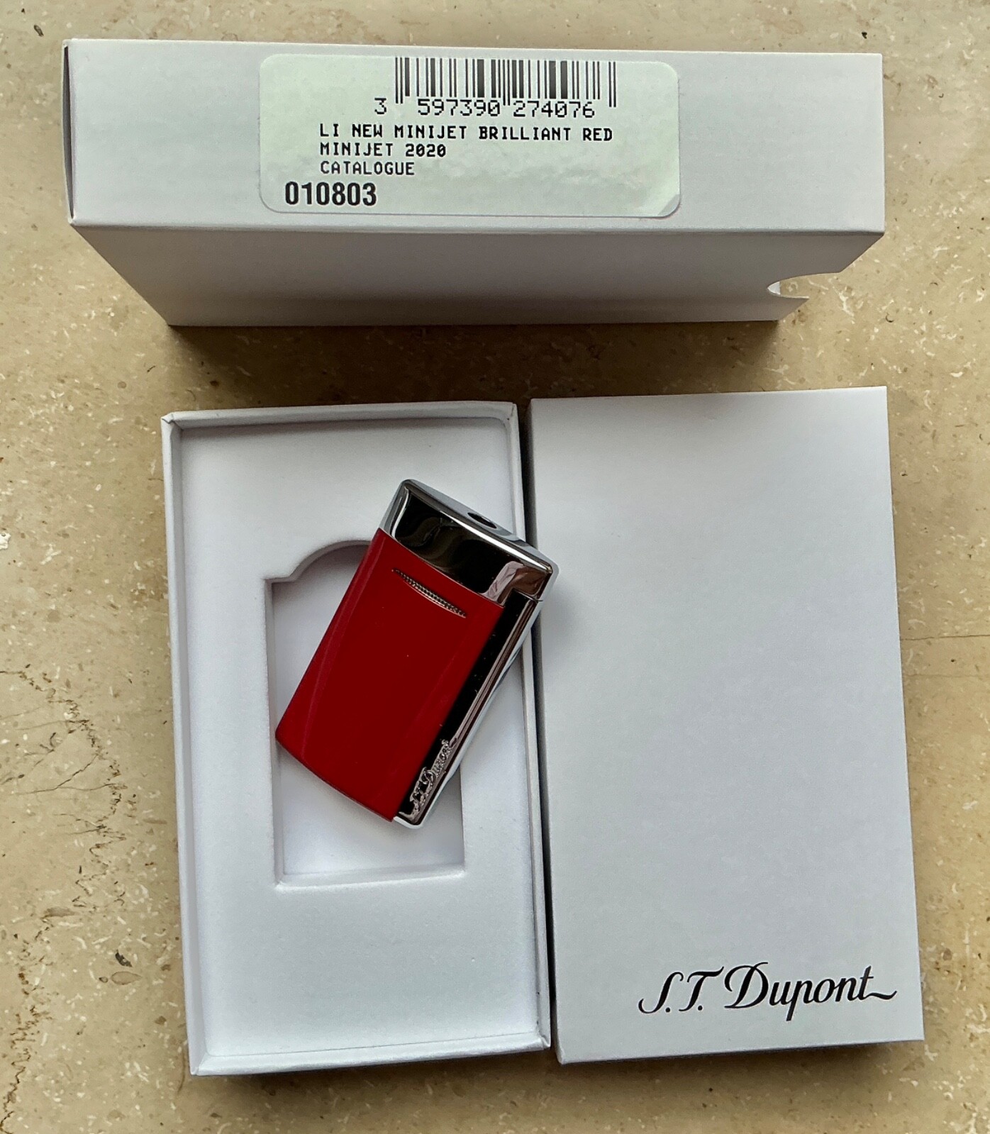 *SALE* S. T. DUPONT Minijet Lighter, Brilliant Red, Ref. 010803 *SALE* S. T. DUPONT Minijet Lighter, Brilliant Red, Ref. 010803