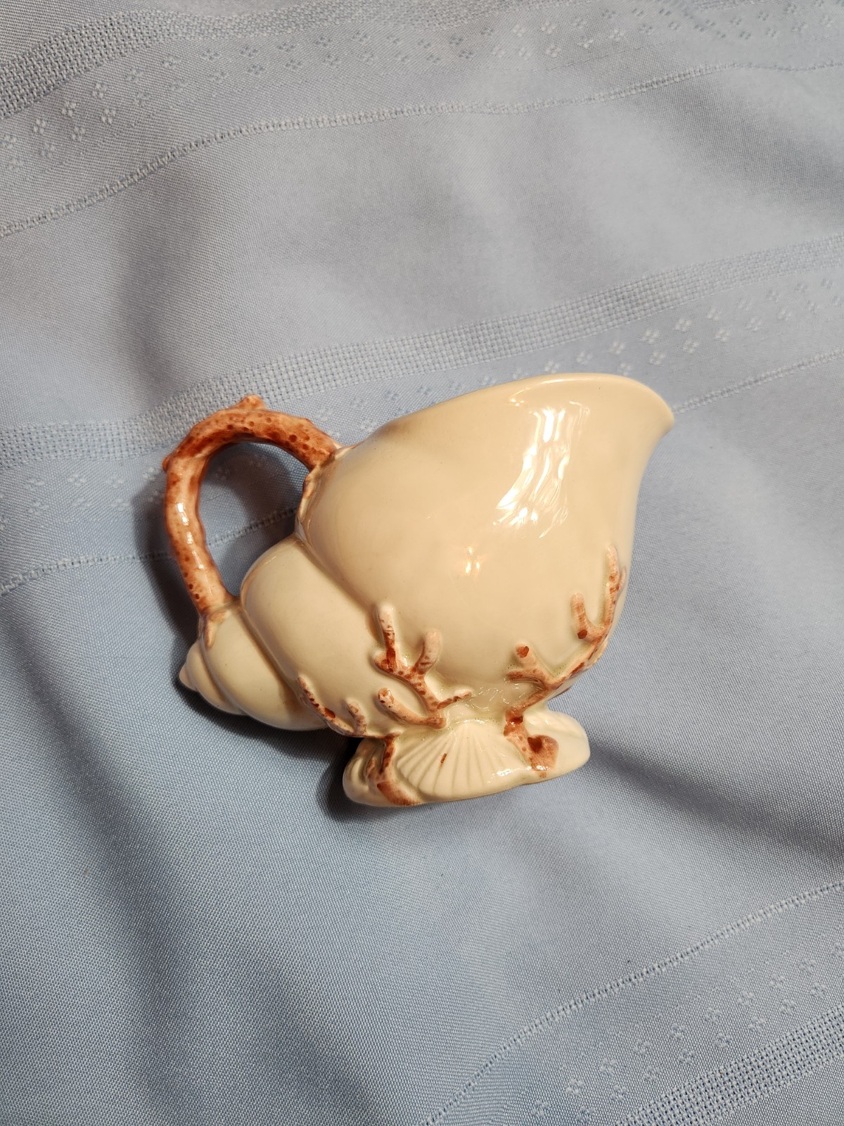 Vintage Fitz & Floyd Oceana conch shell creamer pitcher 