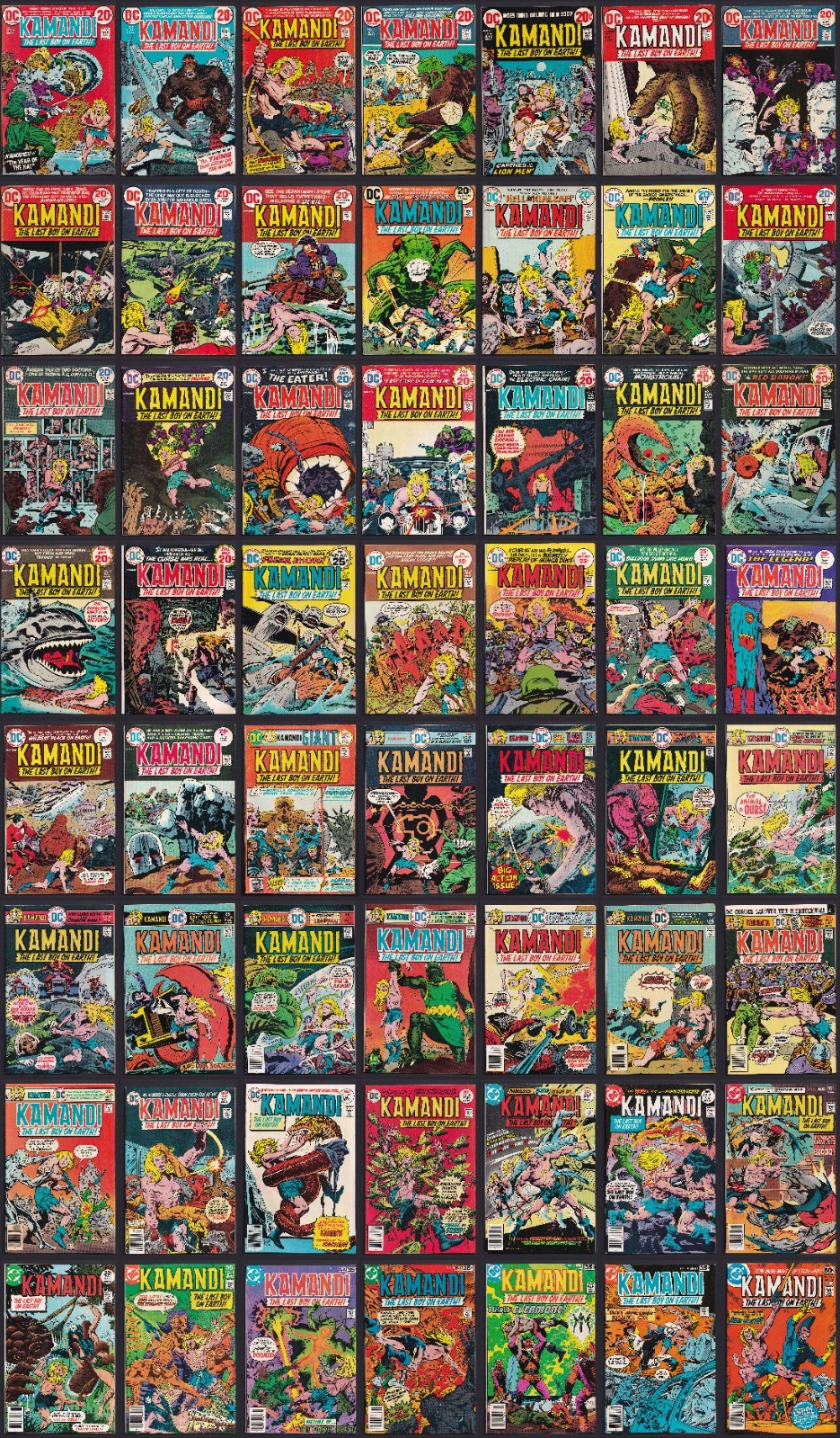 Kamandi: The Last Boy on Earth #2-59 (Missing #44, 45). Kirby Kubert