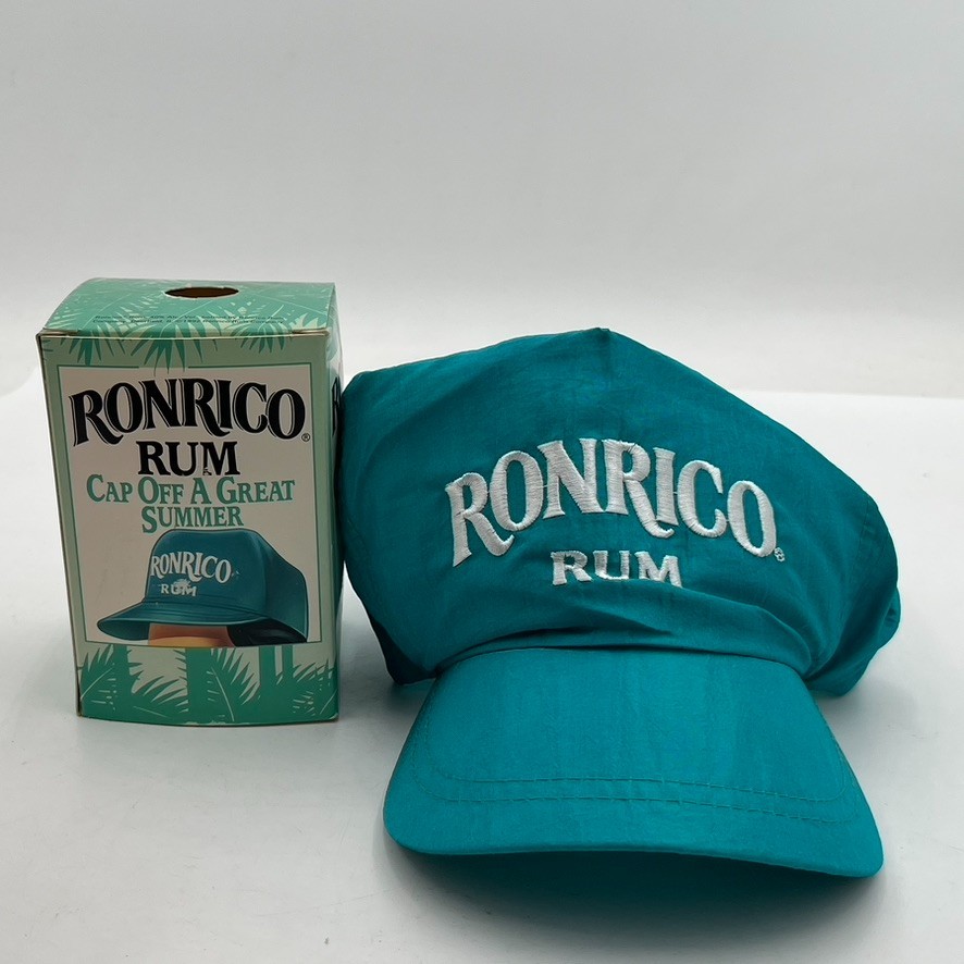 VINTAGE RONRICO RUM 1992 (NEW OLD STOCK) SNAP BACK CAP PUERTO RICO RUMS W/ Box