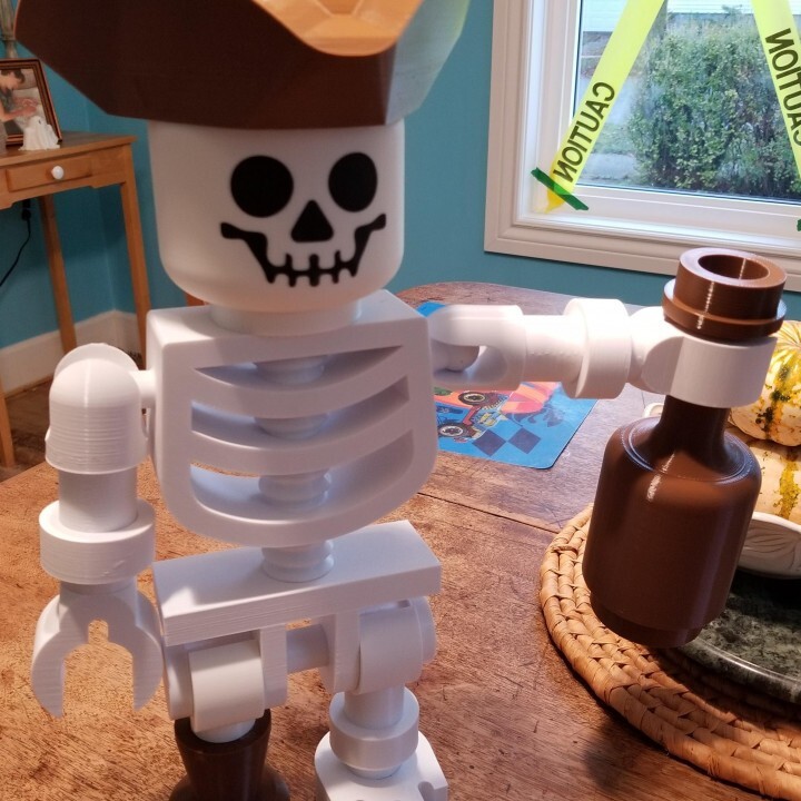 3D Printed L-E-G-O PIRATE SKELETON - 9\