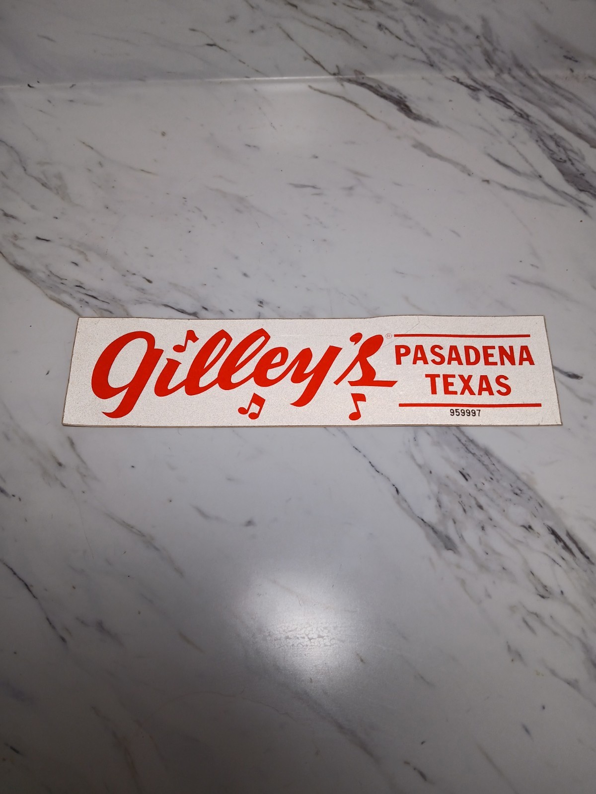 ORIGINAL Vintage 1980s Mickey Gilley’s Pasadena Texas Bumper Sticker