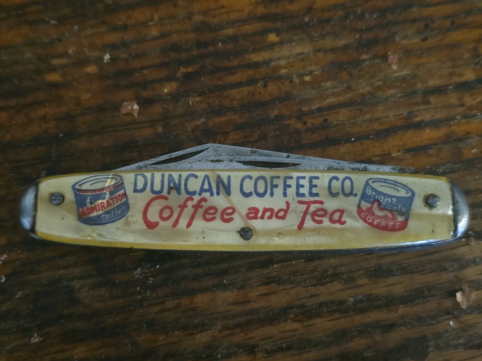 Vintage Duncan Coffee Co Advertising Pocket Knife Utica