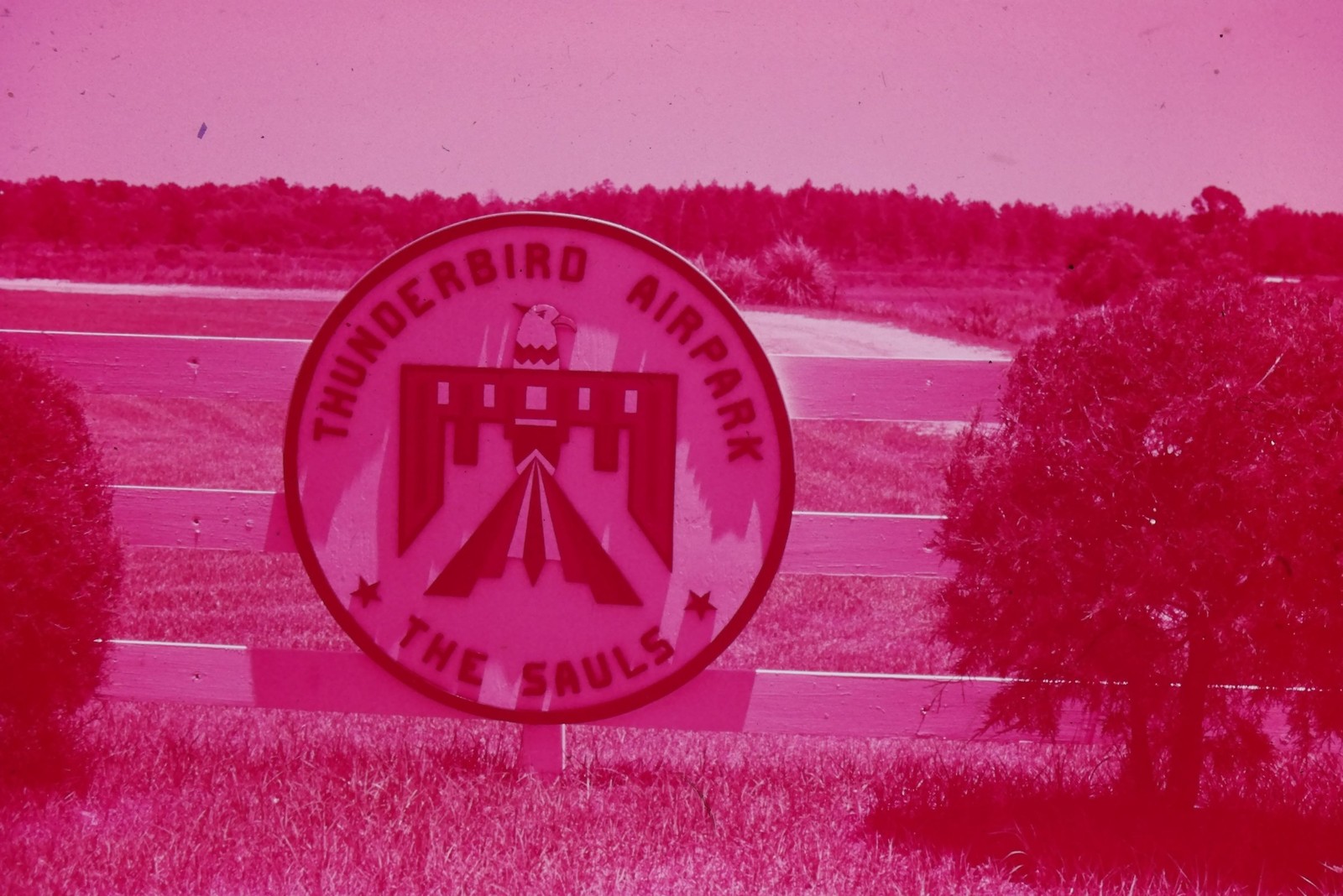 c1960\'s 35mm Slide Film Thunderbird Airpark Sign The Sauls Aviation USA American c1960\'s 35mm Slide Film Thunderbird Airpark Sign The Sauls Aviation USA American
