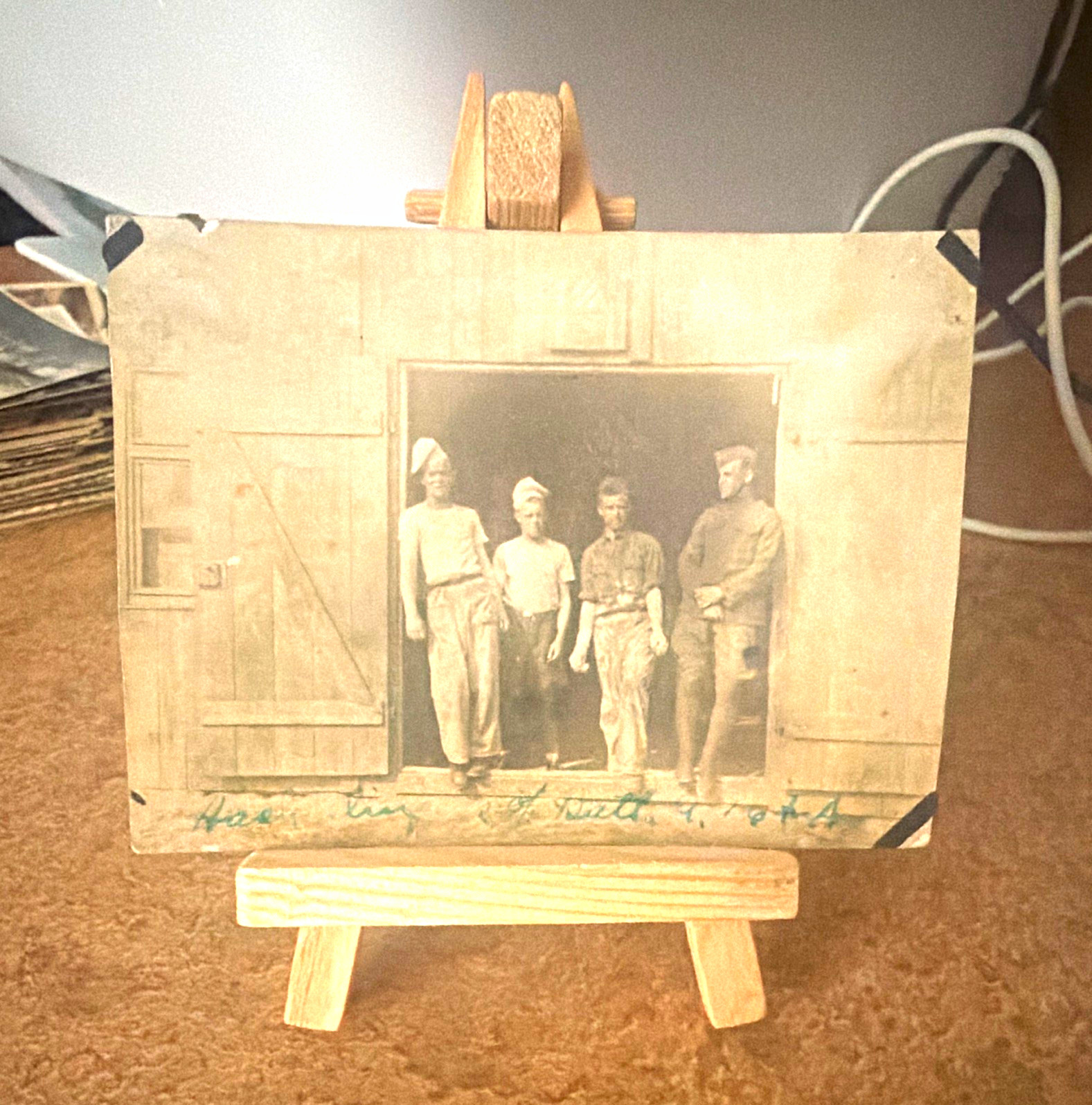 Real Photo RPPC Portrait Postcard, 4 Men, Divided Back, Unposted, 1907-1915
