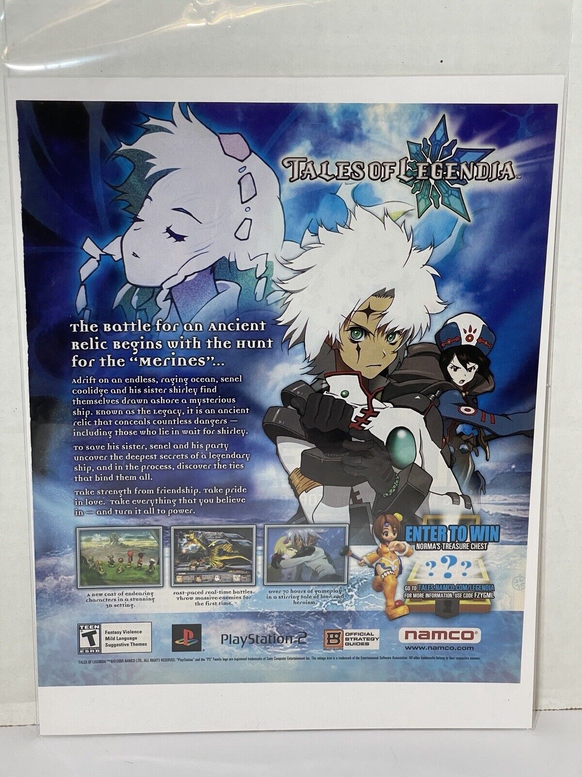 2006 Tales of Legendia PS2 Playstation 2 Vintage Print Ad/Poster RPG Promo Art