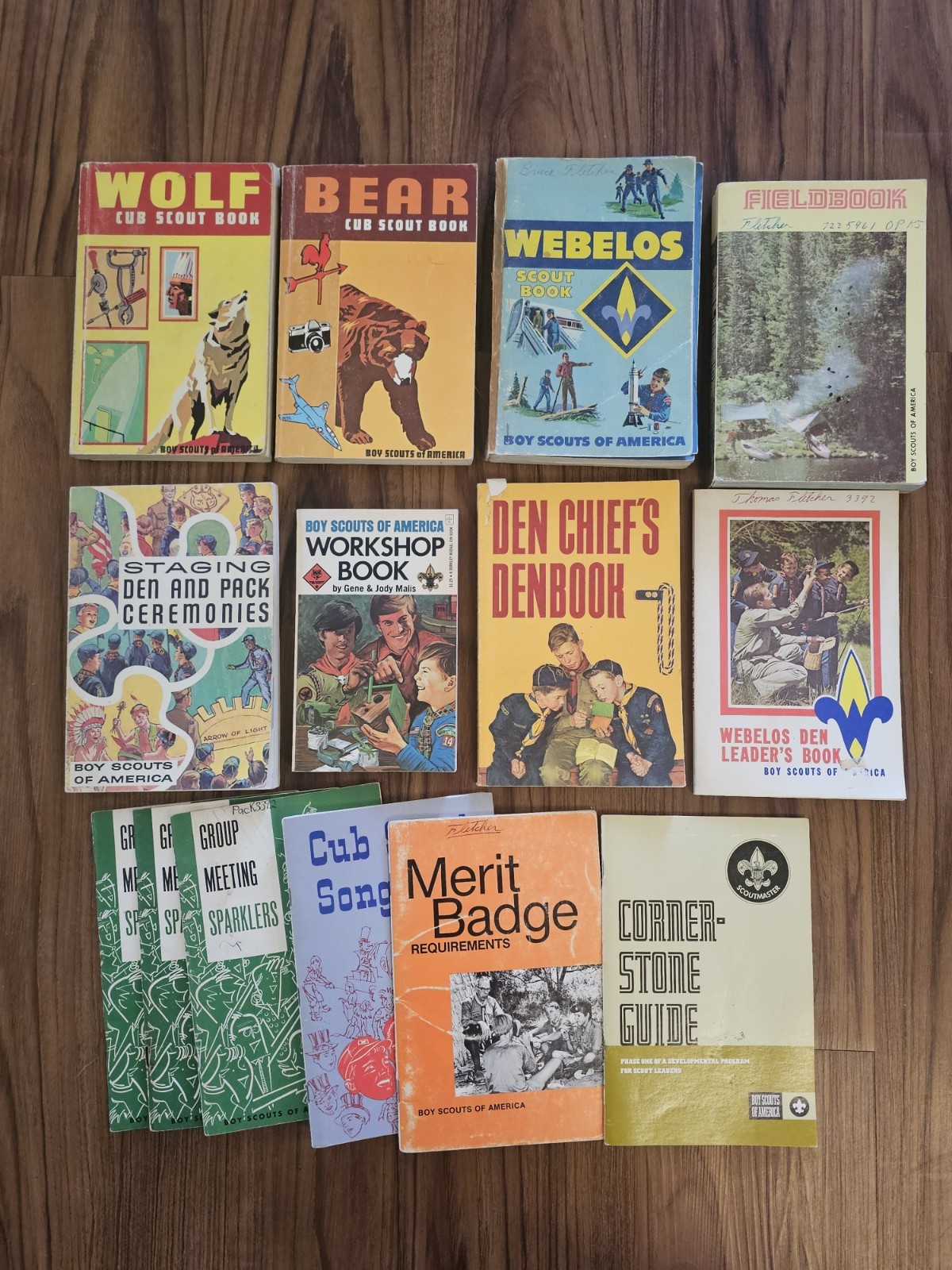 Vtg BSA Books Lot Cub Scout Boy Scout Handbook Songbook Bear Wolf Webelos Leader