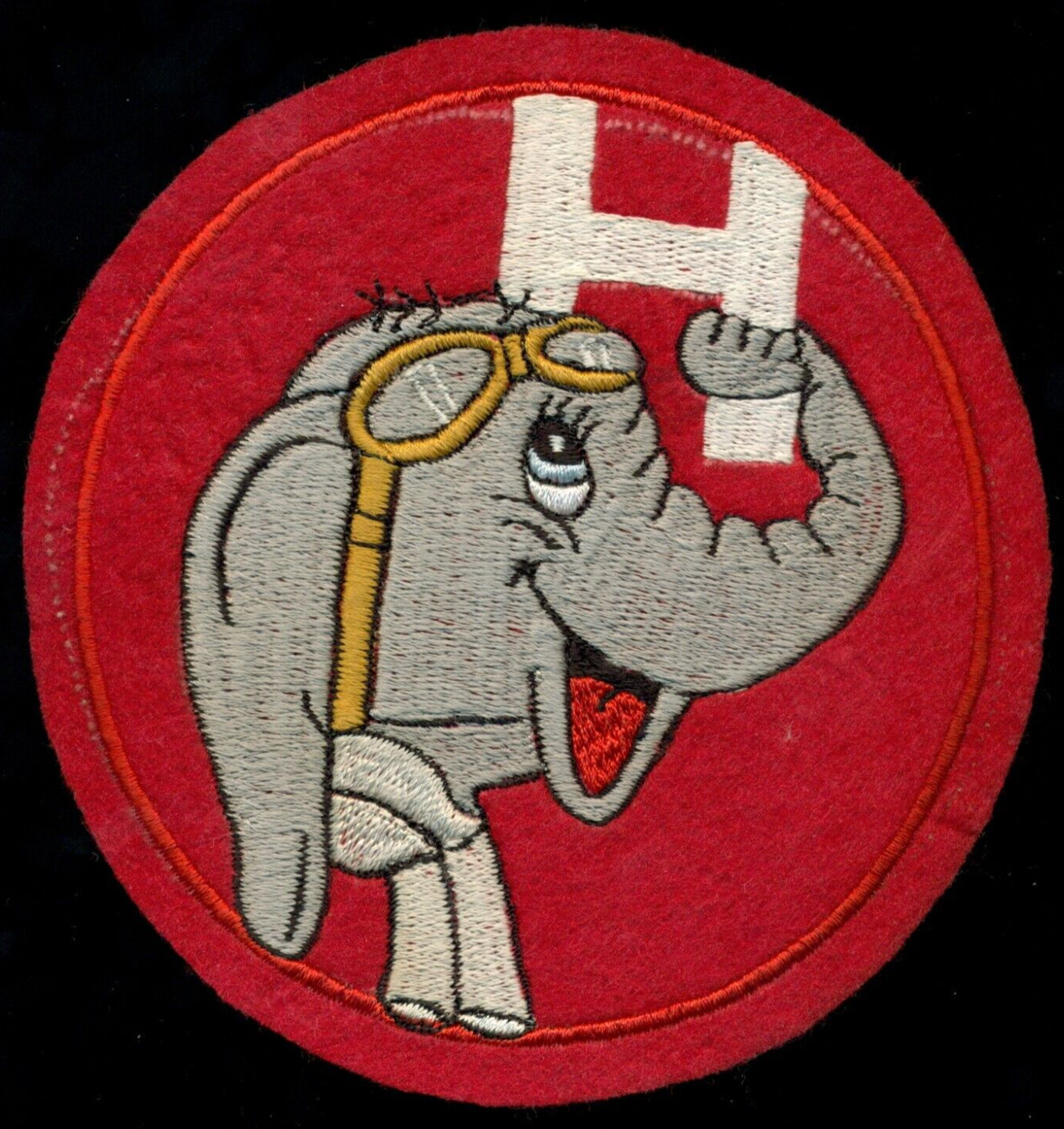 After WWII USAAF USAF Disney Elephant 7th AAFFTD Det Oxnard Calif Patch U-4