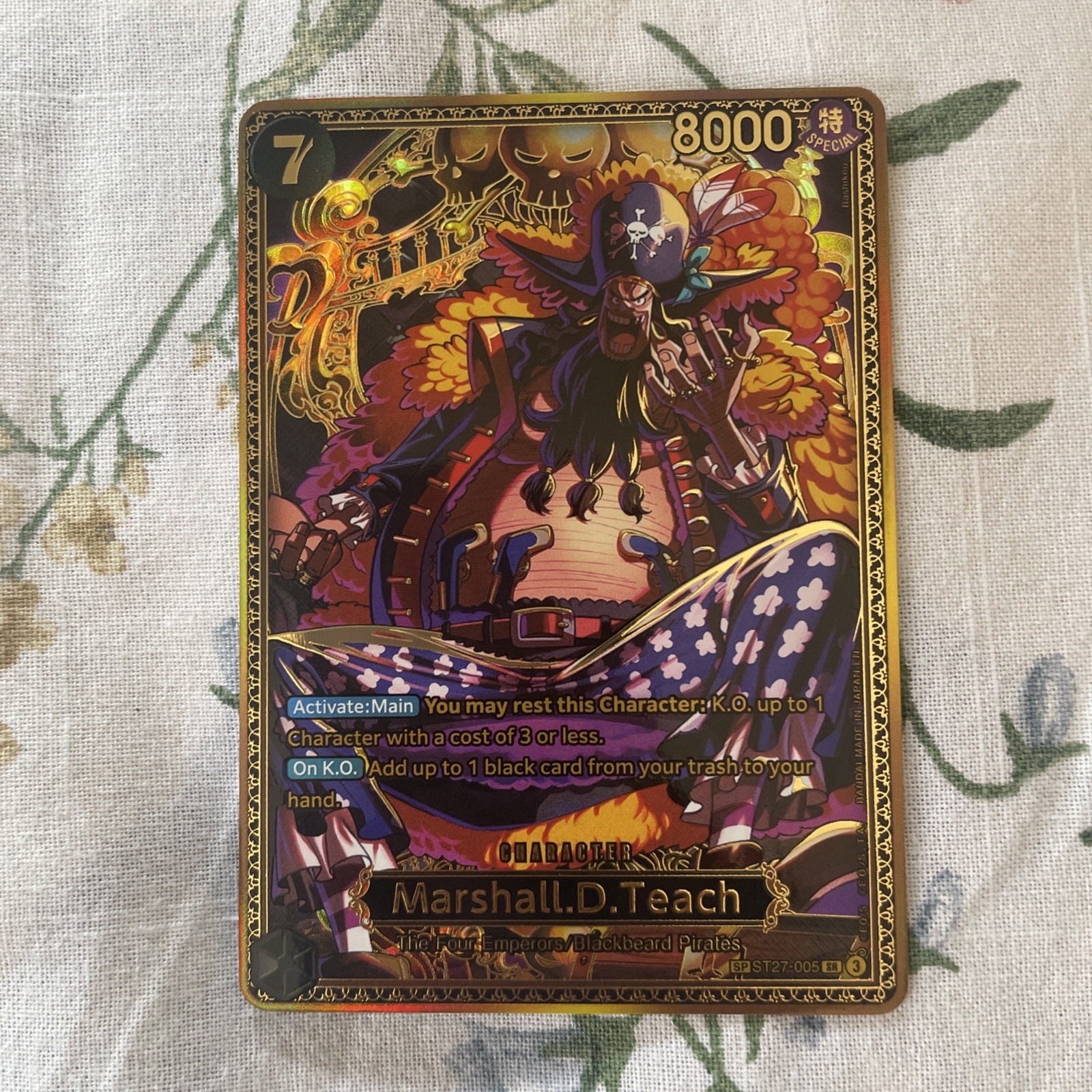One piece OP 17 ST27-005 SP Marshall.D.Teach GOLD  Special Rare Alt Art