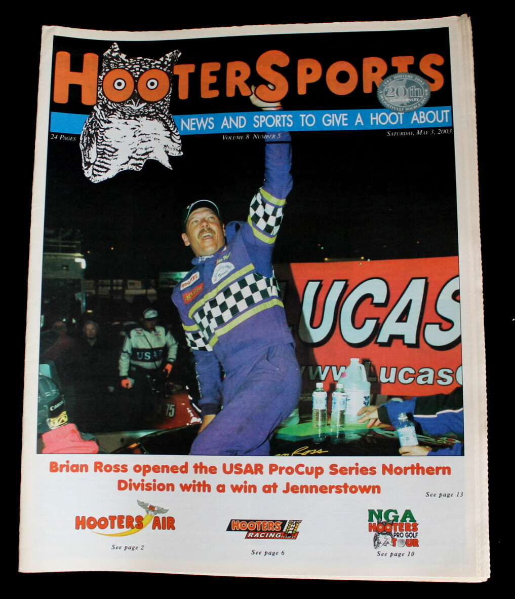  Vtg Hooters Newspaper uniform magazine 2003 Sexy Bikini Contest Sports Racing