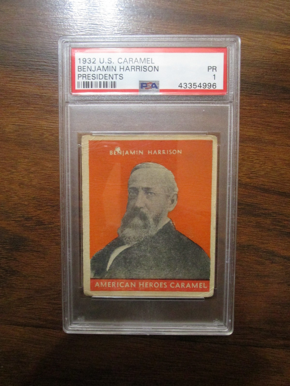 1932 U.S. CARAMEL PRESIDENTS  Benjamin Harrison PSA 1