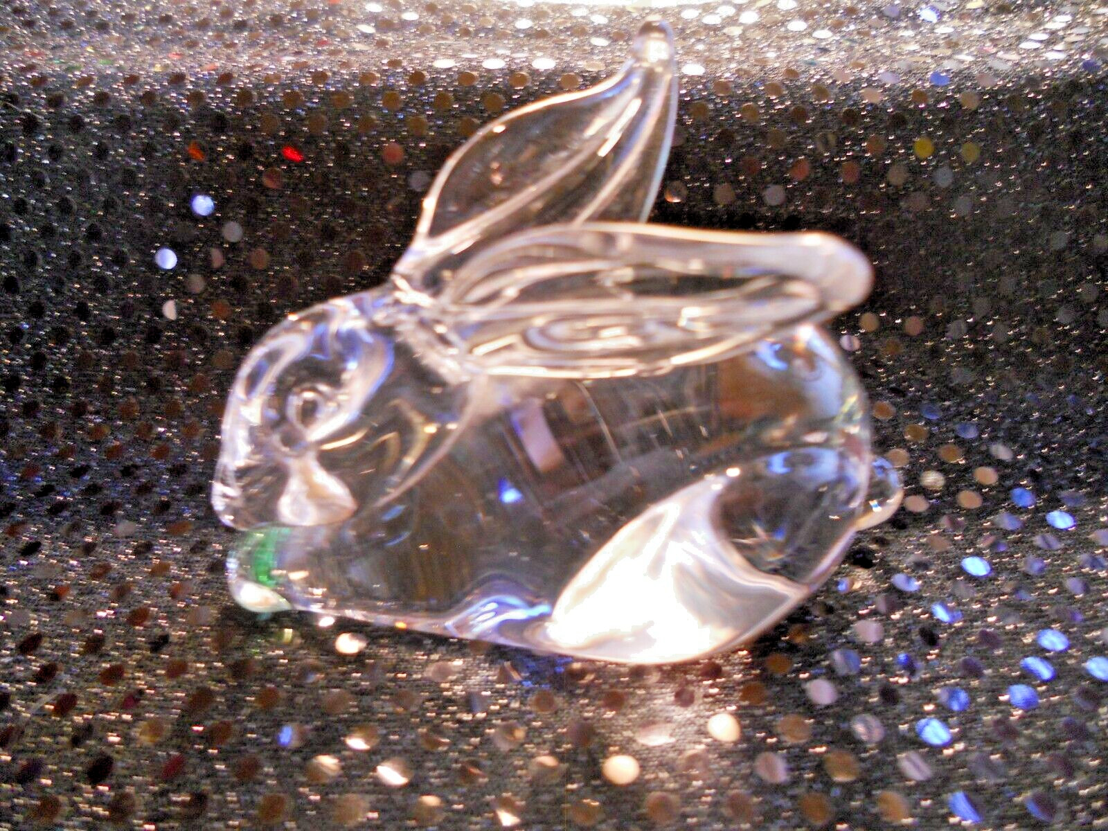 Glass Easter Bunny Rabbit Figurine 4\