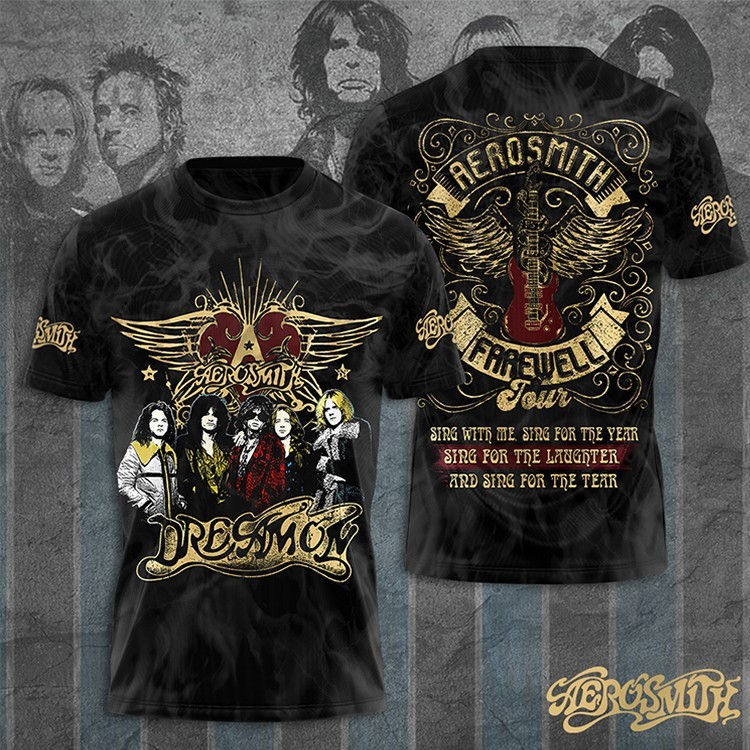 Aerosmith 3D Unisex T-Shirt Merry Christmas S-234XL shirt