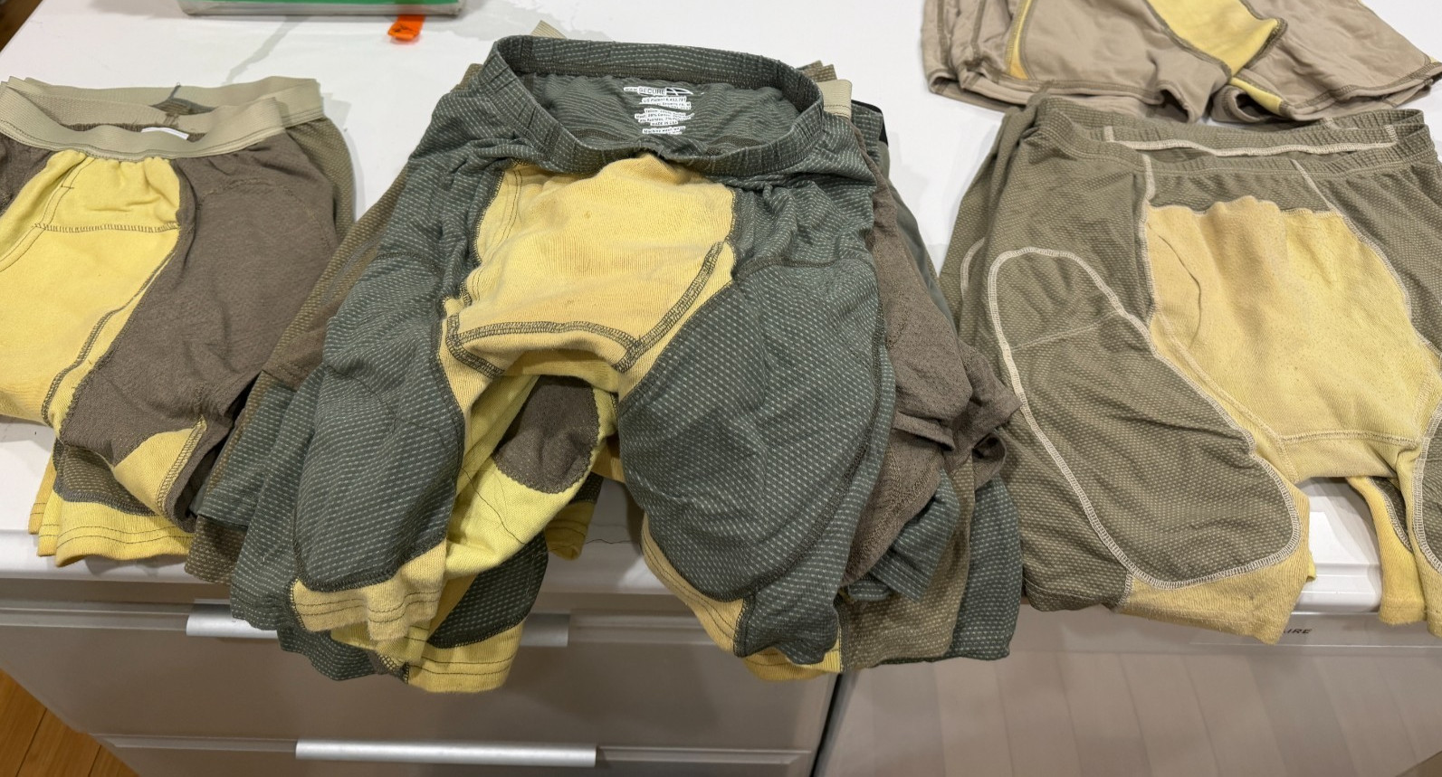 3 QTY TIER 1 UNDERGARMENT MILITARY GRADE PUG SHORTS NO INSERTS YELLOW MEDIUM