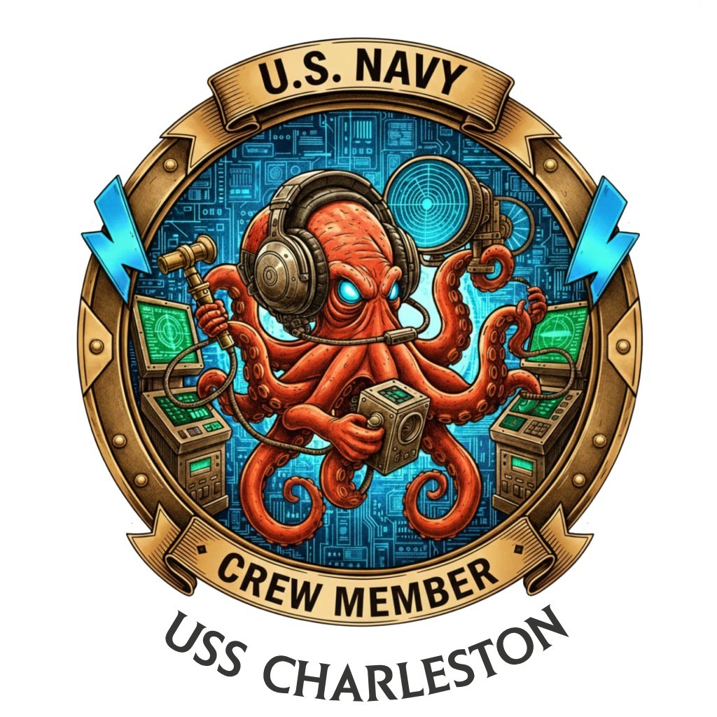 USS Charleston Crew Member LCS Littoral USN Gift Navy Veteran 4