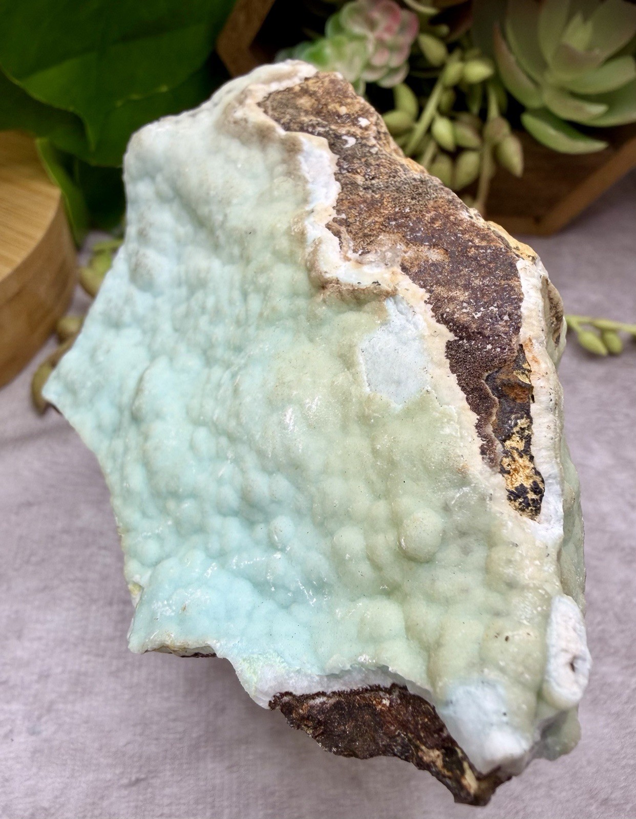 Crystal 300g Namibia Blue Green Velvety Hemimorphite Specimen Mineral Raw