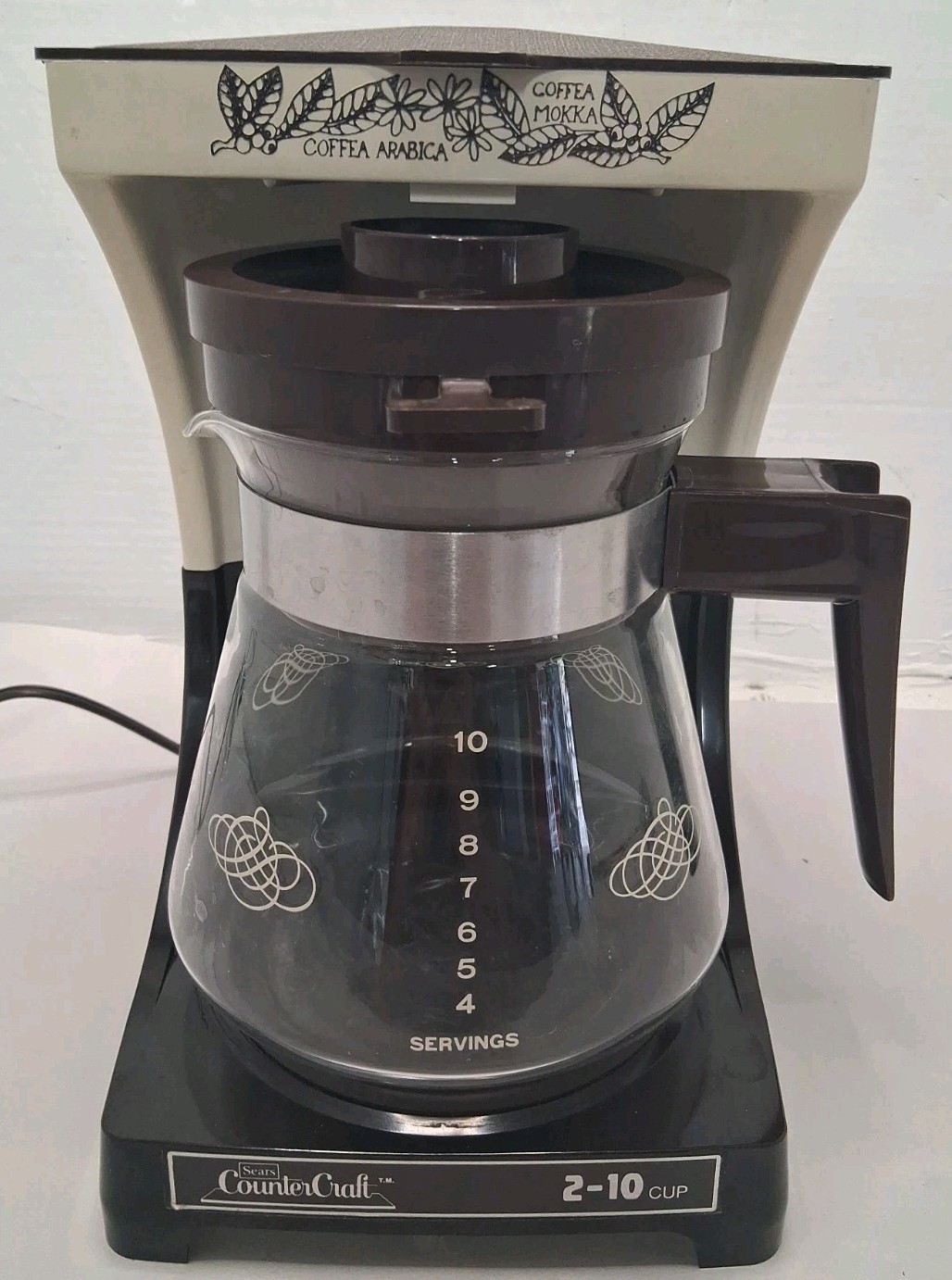 Vintage 1970s Sears Counter Craft Drip Coffee Maker 2 To 10 Cup Tested Works 