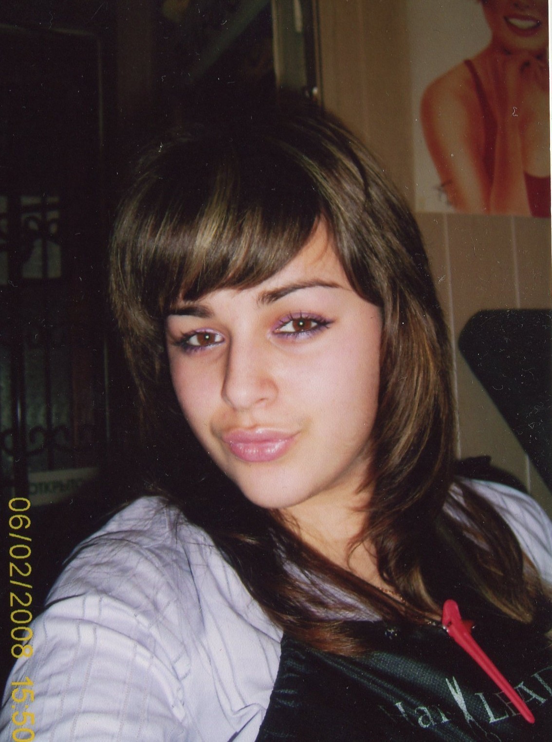 Pretty young woman attractive color ORIGINIAL vtg photo
